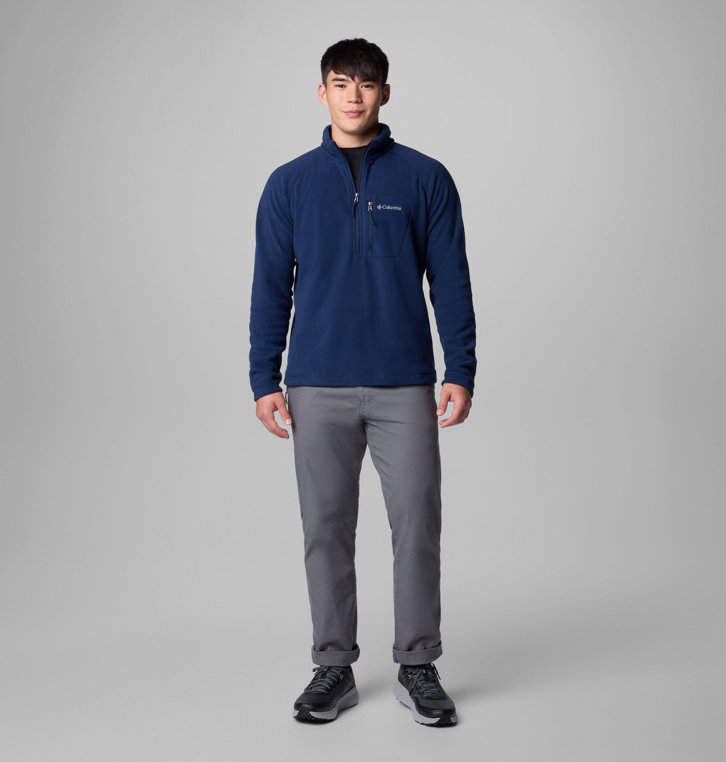fast trek iii fleece-pullover für herren mit halbem reißverschluss