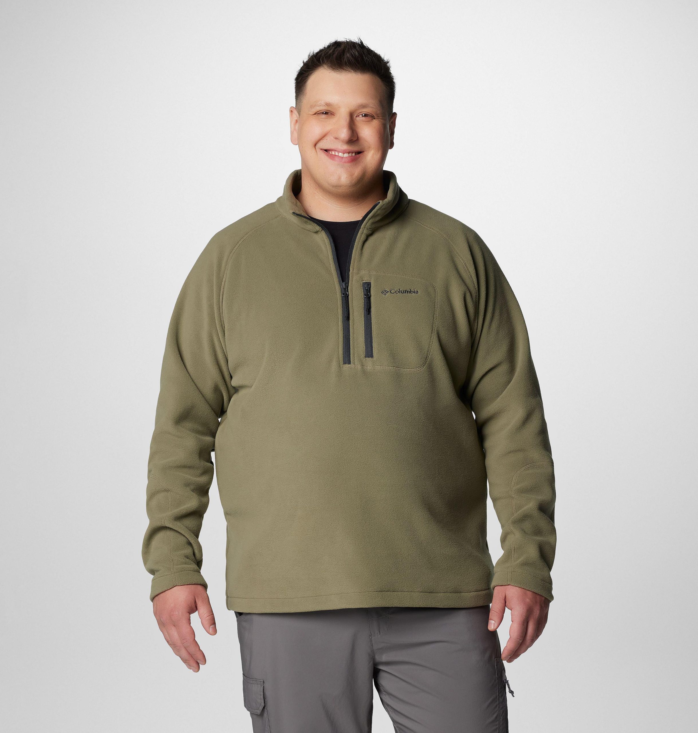 fast trek iii fleece-pullover mit halbem reißverschluss für herren – größe l