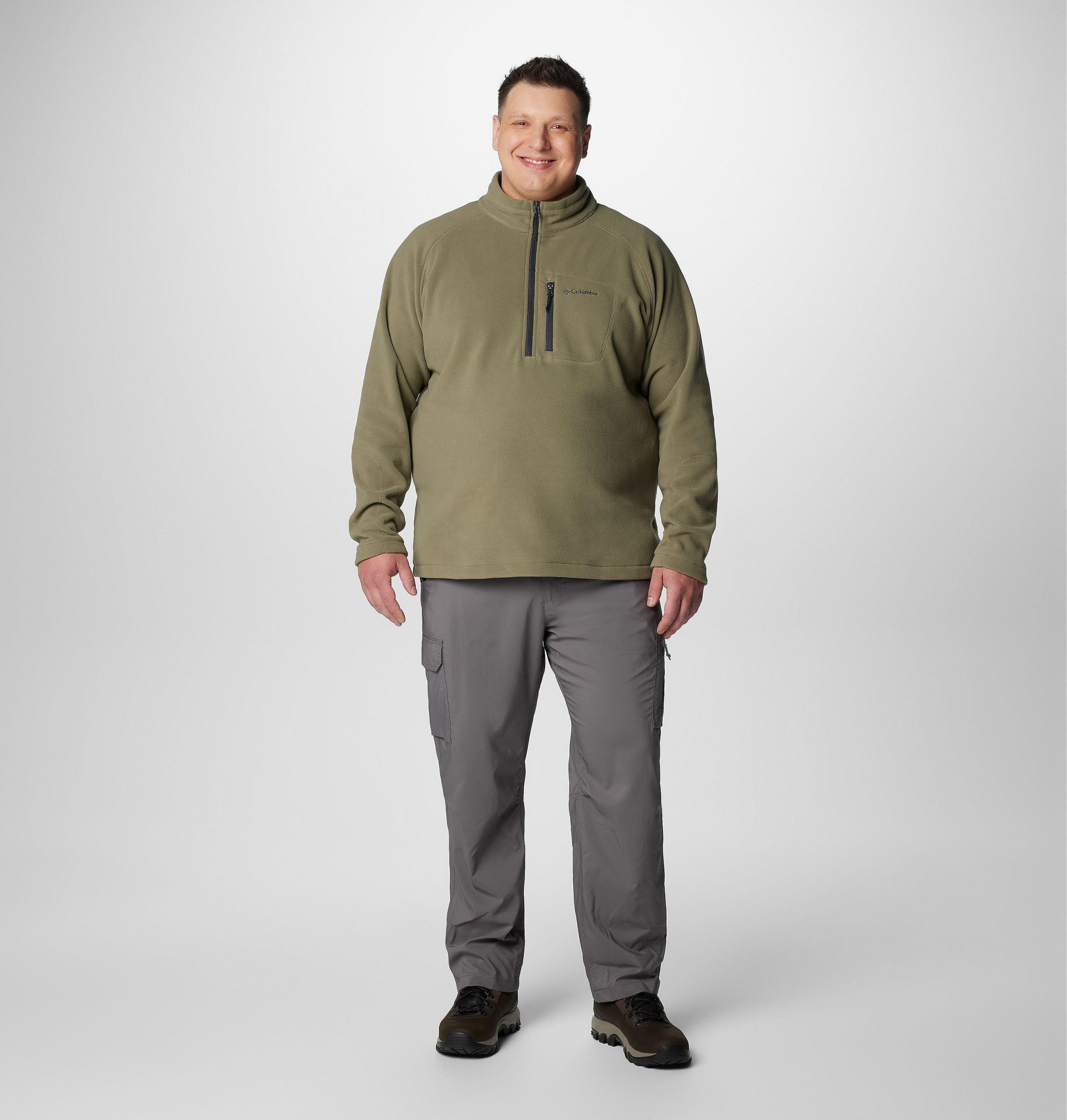 fast trek iii fleece-pullover mit halbem reißverschluss für herren – größe l