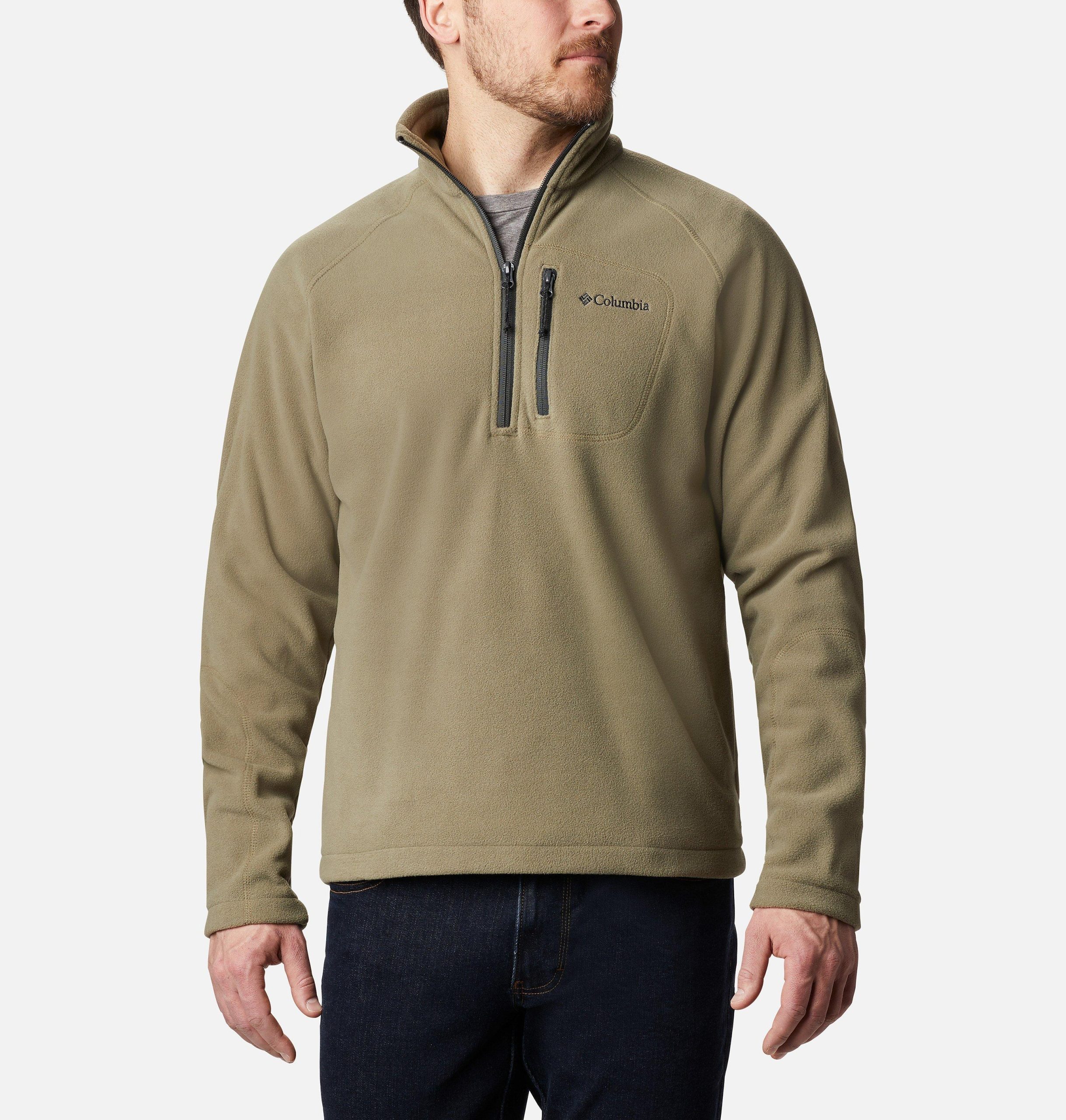 fast trek iii fleece-pullover mit halbem reißverschluss für herren – lang