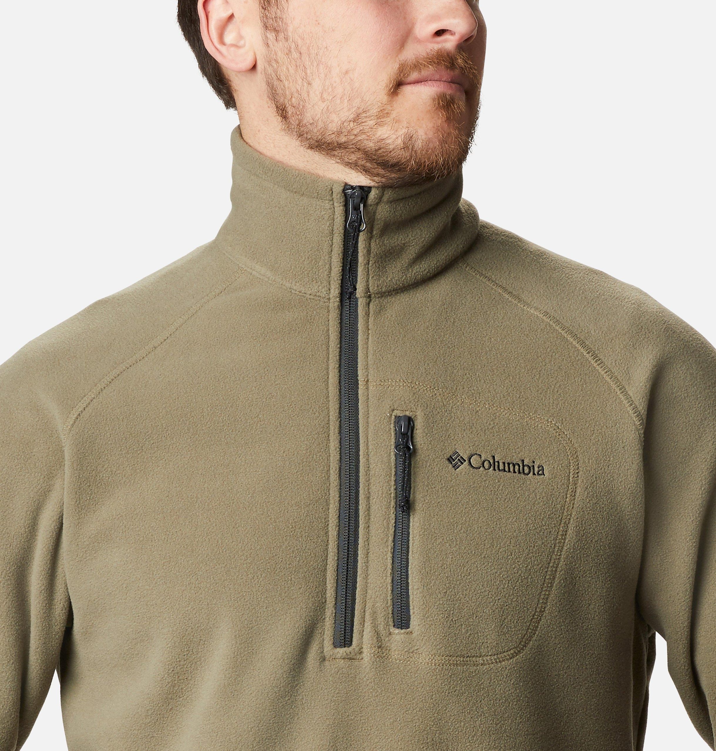 fast trek iii fleece-pullover mit halbem reißverschluss für herren – lang