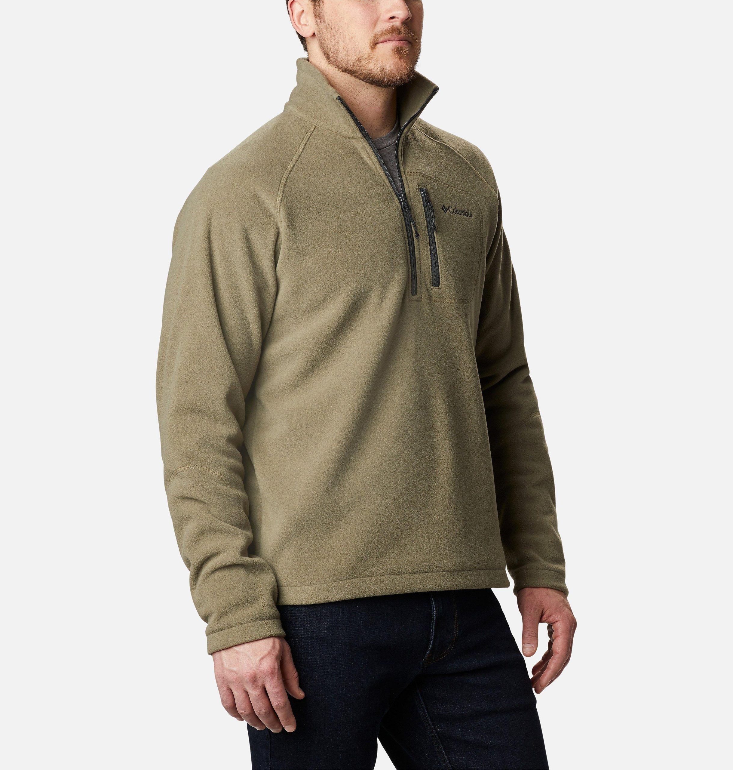 fast trek iii fleece-pullover mit halbem reißverschluss für herren – lang