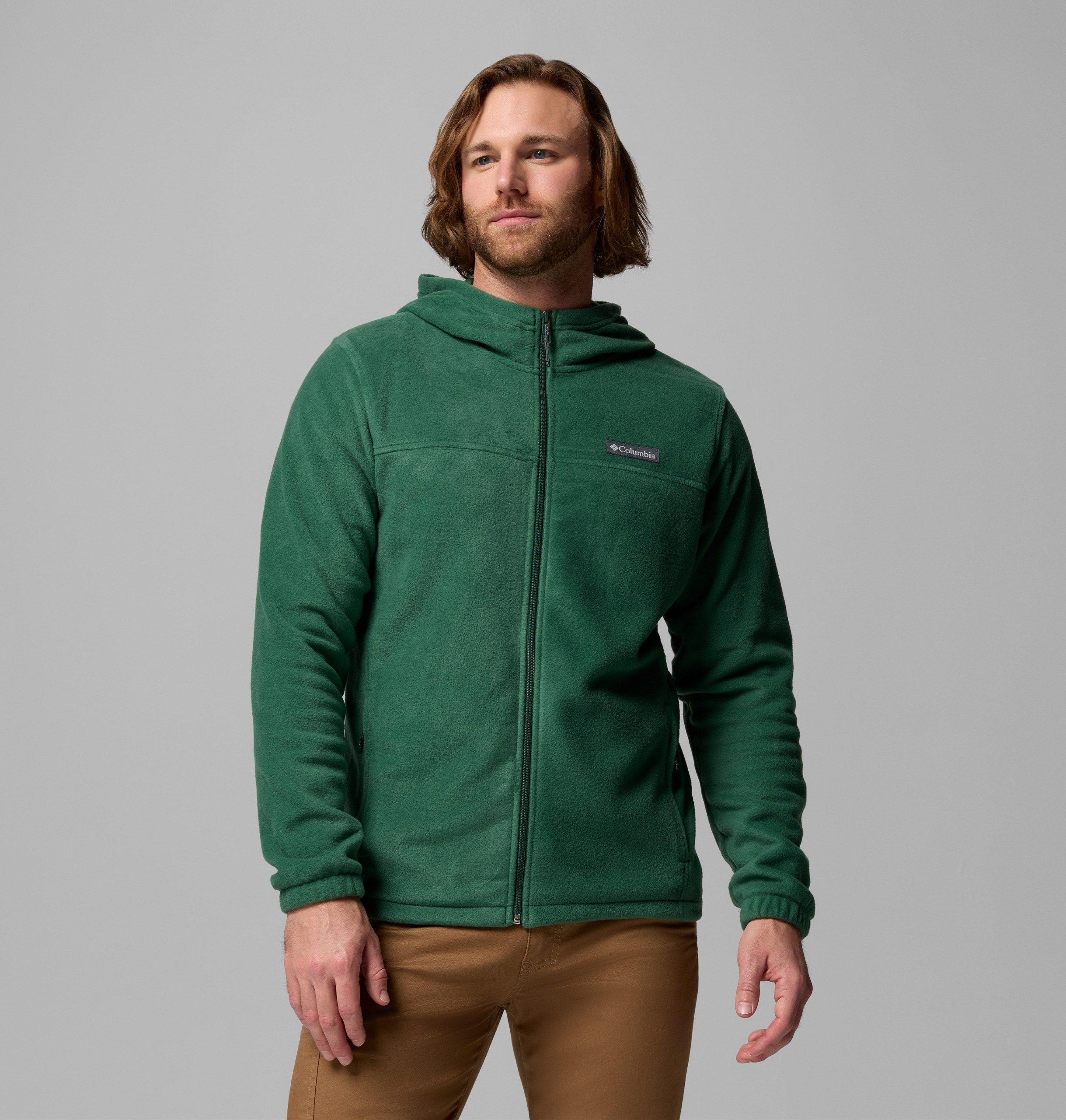 steens mountain fleece-kapuzenjacke mit durchgehendem reißverschluss für herren – lang