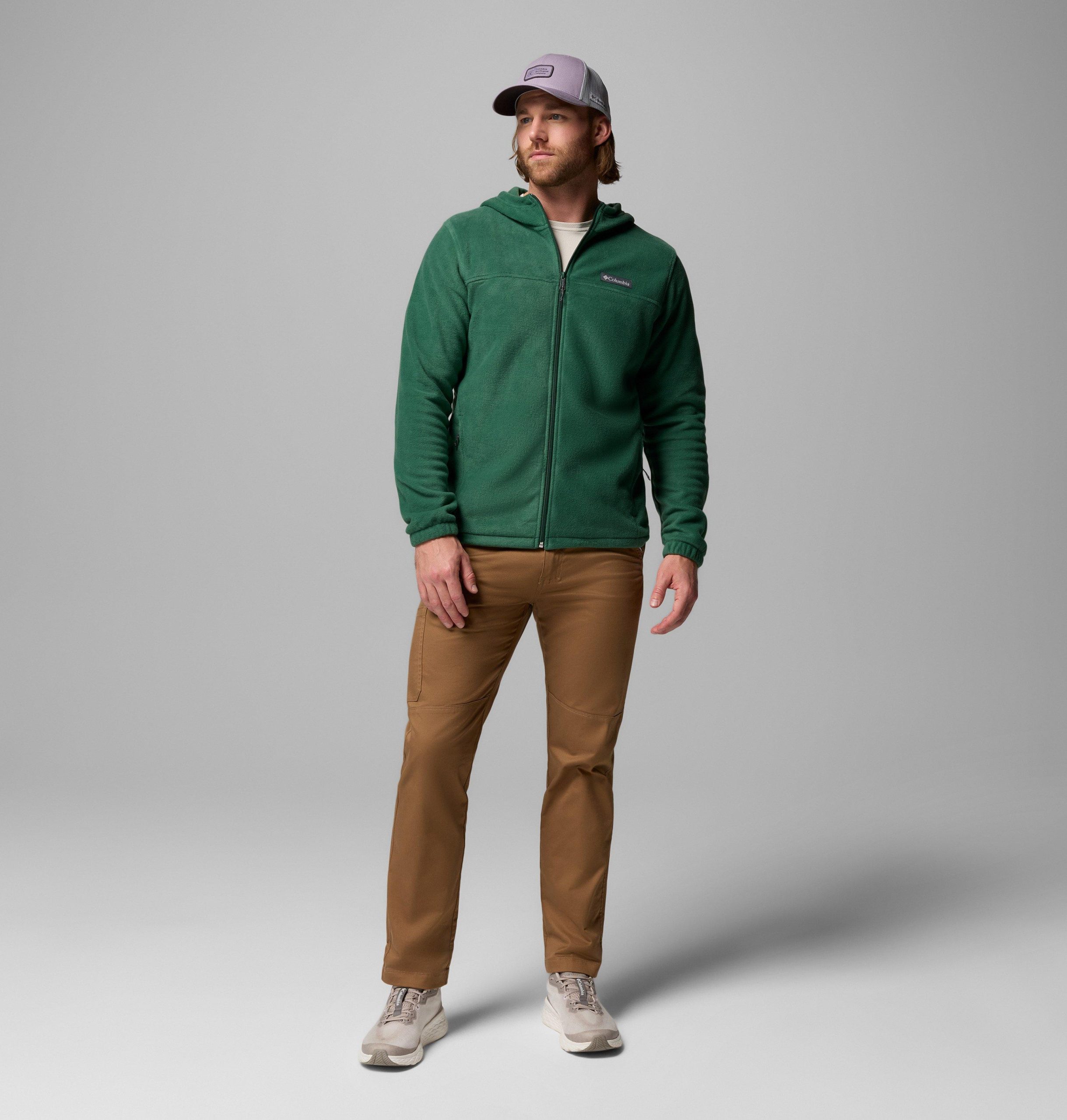 steens mountain fleece-kapuzenjacke mit durchgehendem reißverschluss für herren – lang