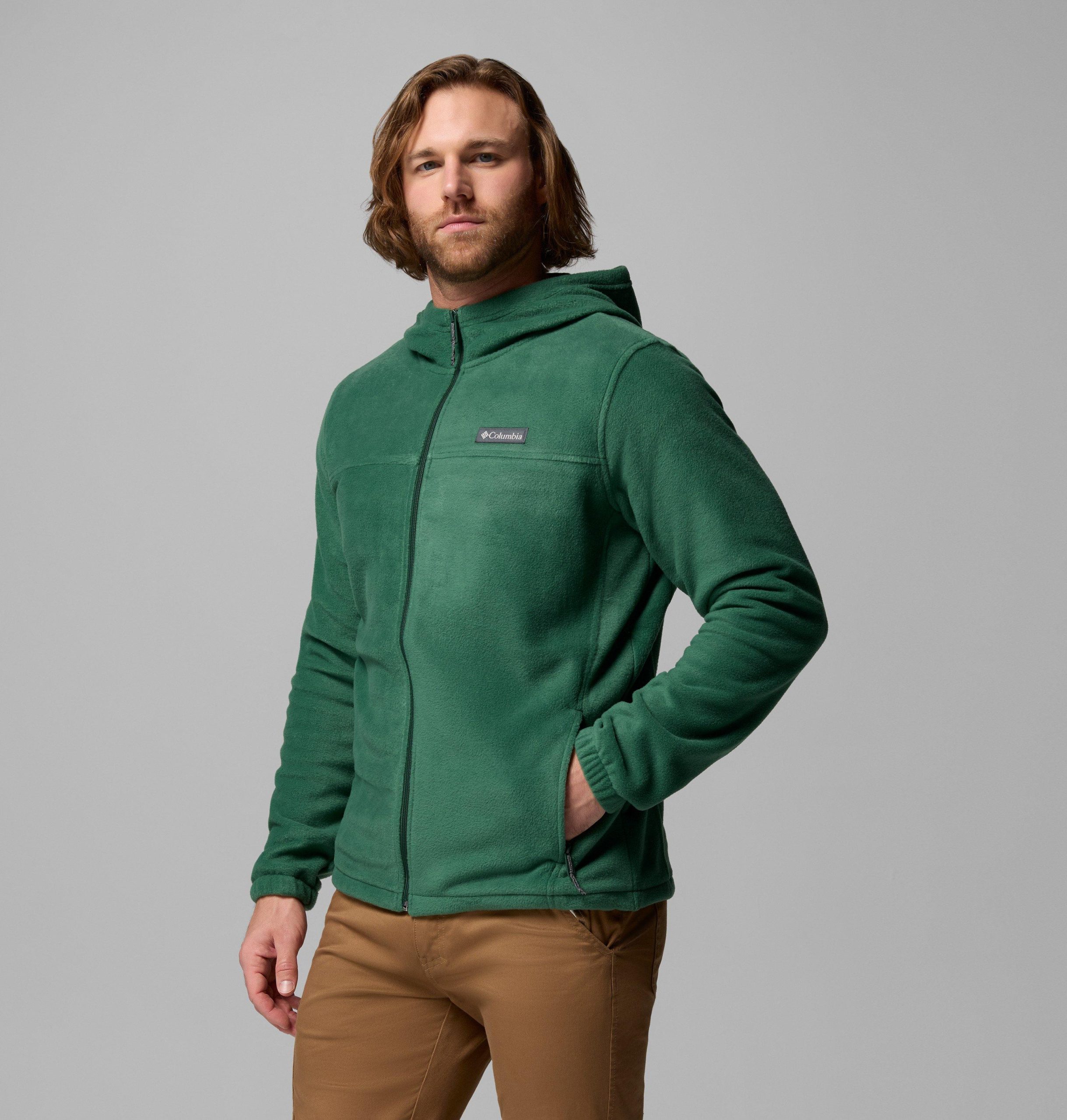 steens mountain fleece-kapuzenjacke mit durchgehendem reißverschluss für herren – lang