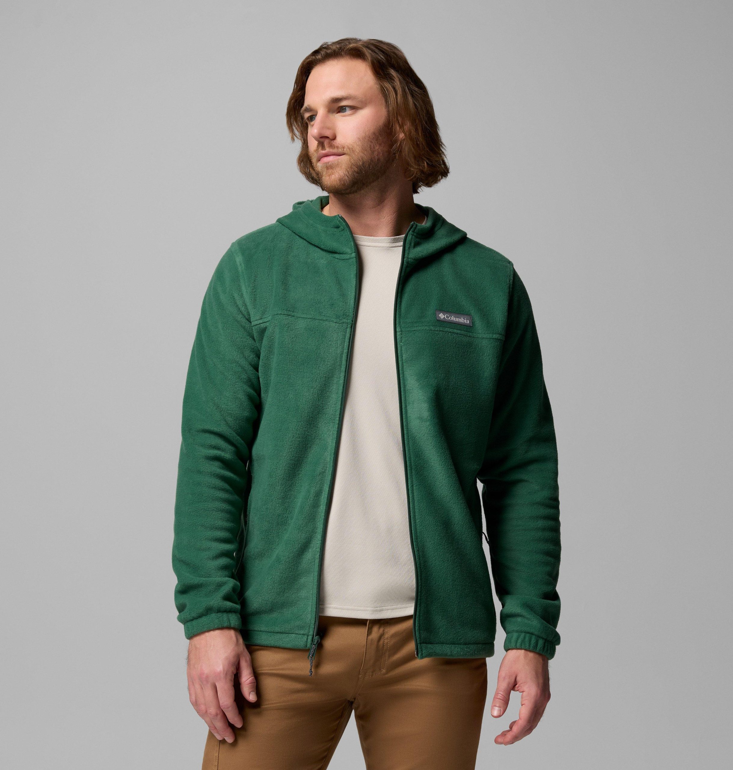 steens mountain fleece-kapuzenjacke mit durchgehendem reißverschluss für herren – lang