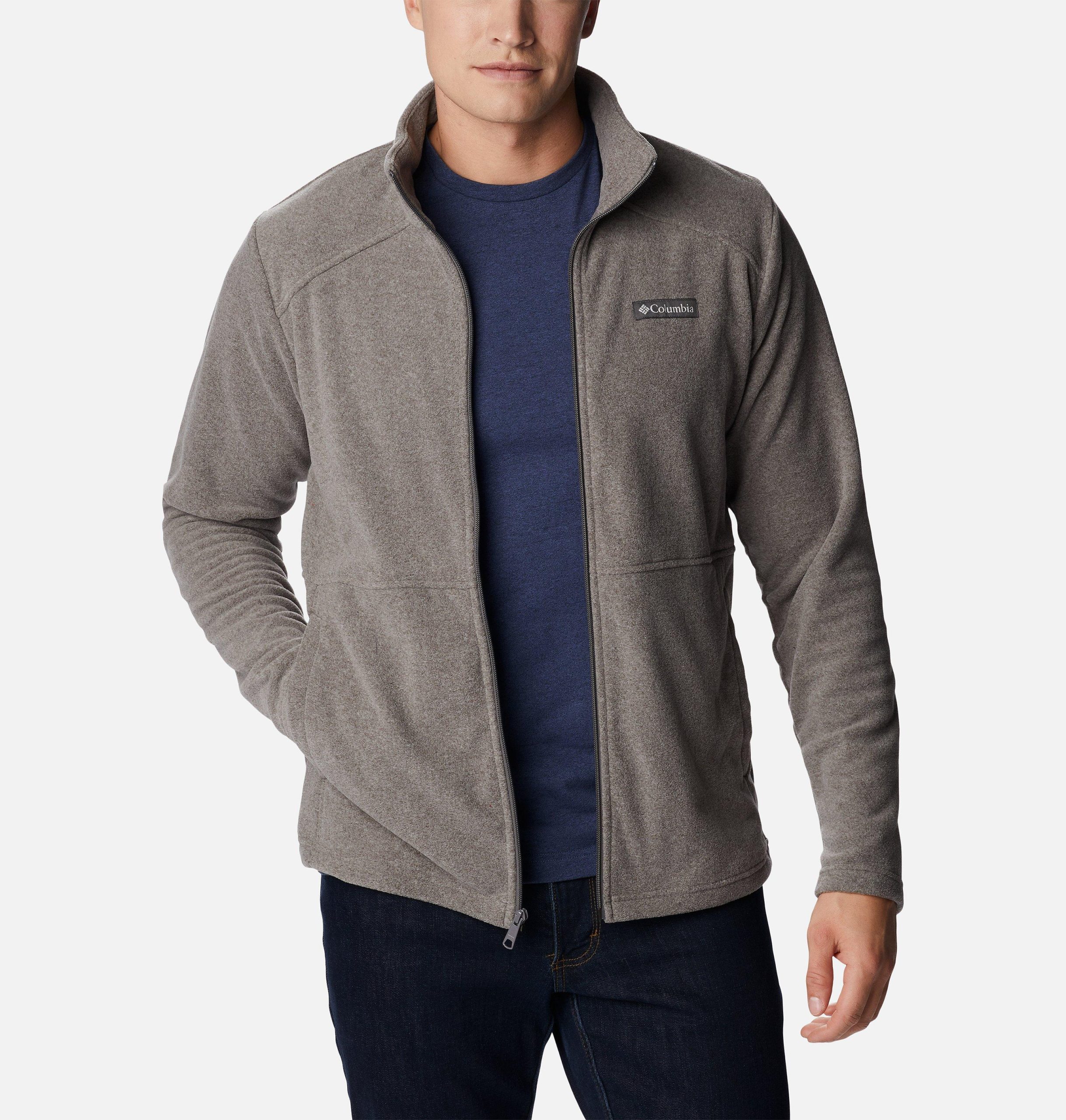 castle dale fleecejacke mit durchgehendem reißverschluss für herren – lang