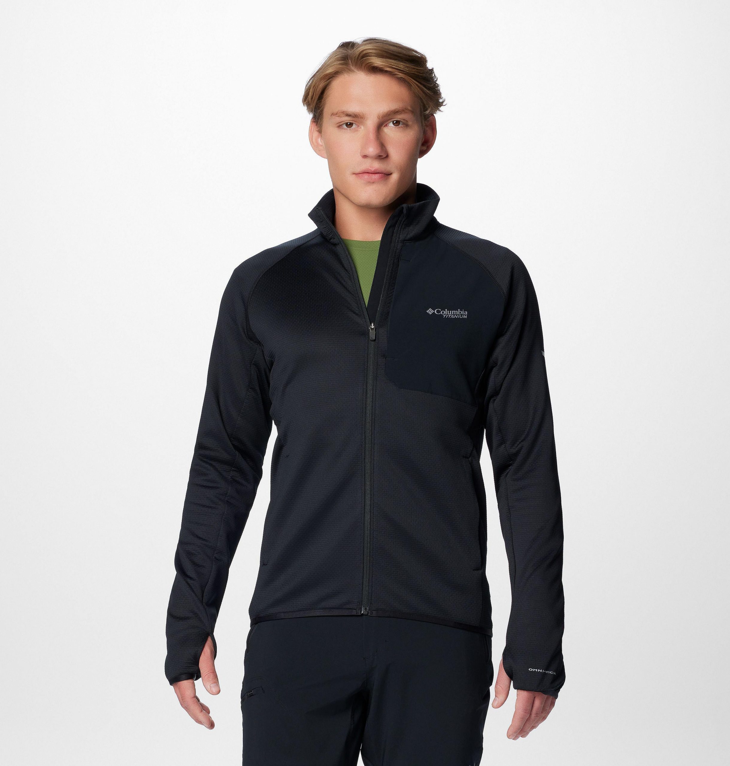 triple canyon grid fleece ii herren-jacke mit durchgehendem reißverschluss