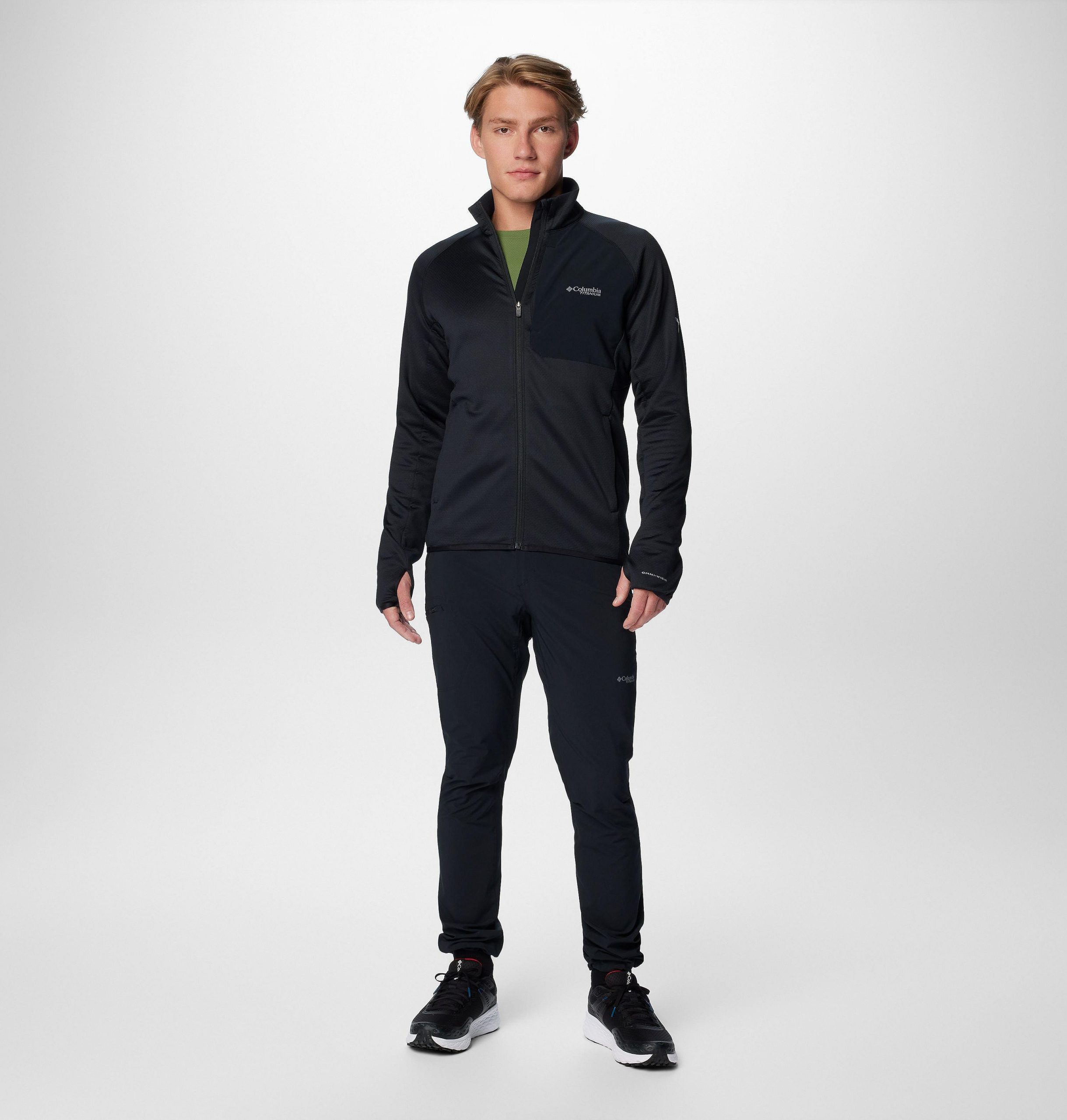 triple canyon grid fleece ii herren-jacke mit durchgehendem reißverschluss