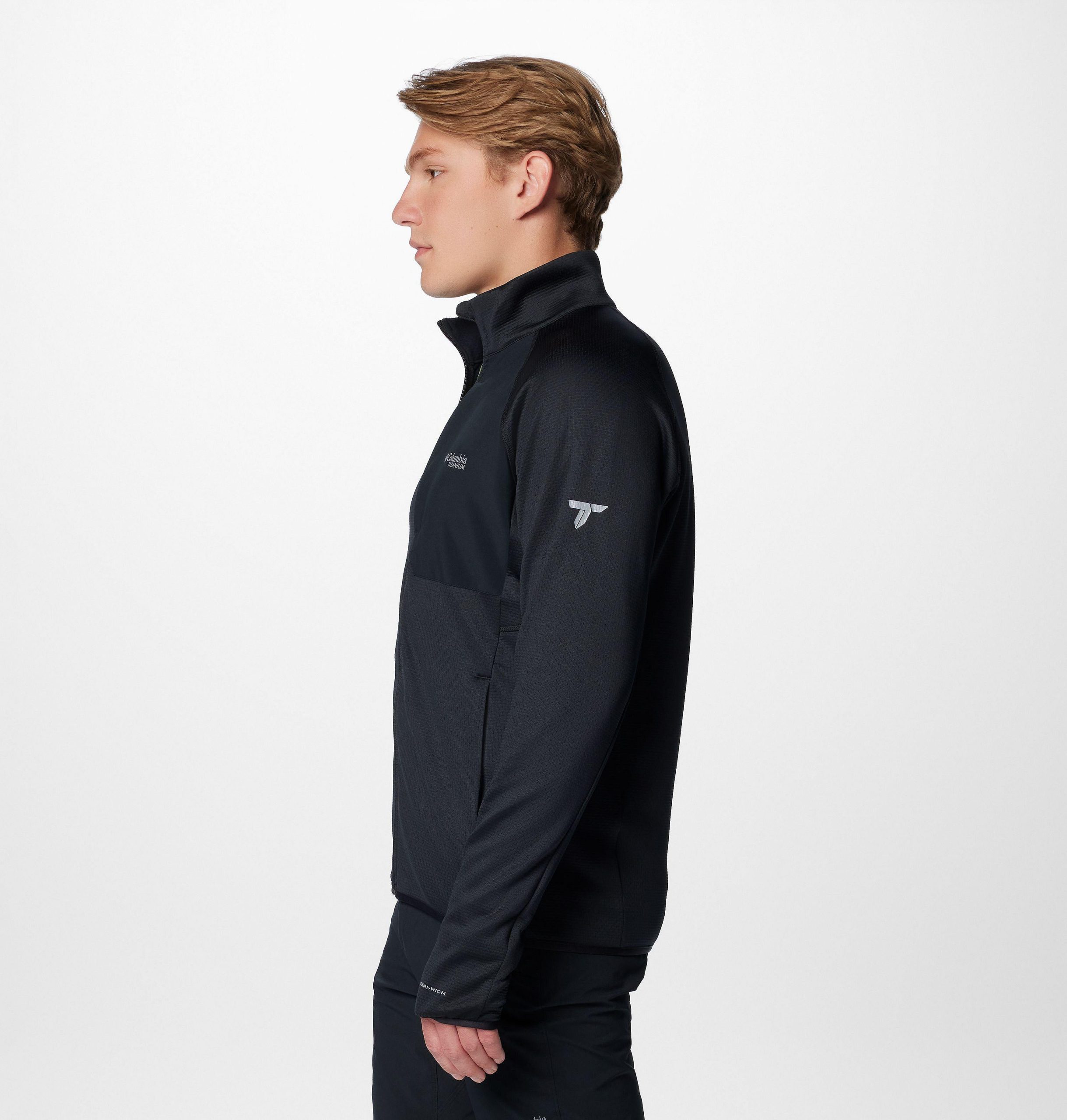 triple canyon grid fleece ii herren-jacke mit durchgehendem reißverschluss