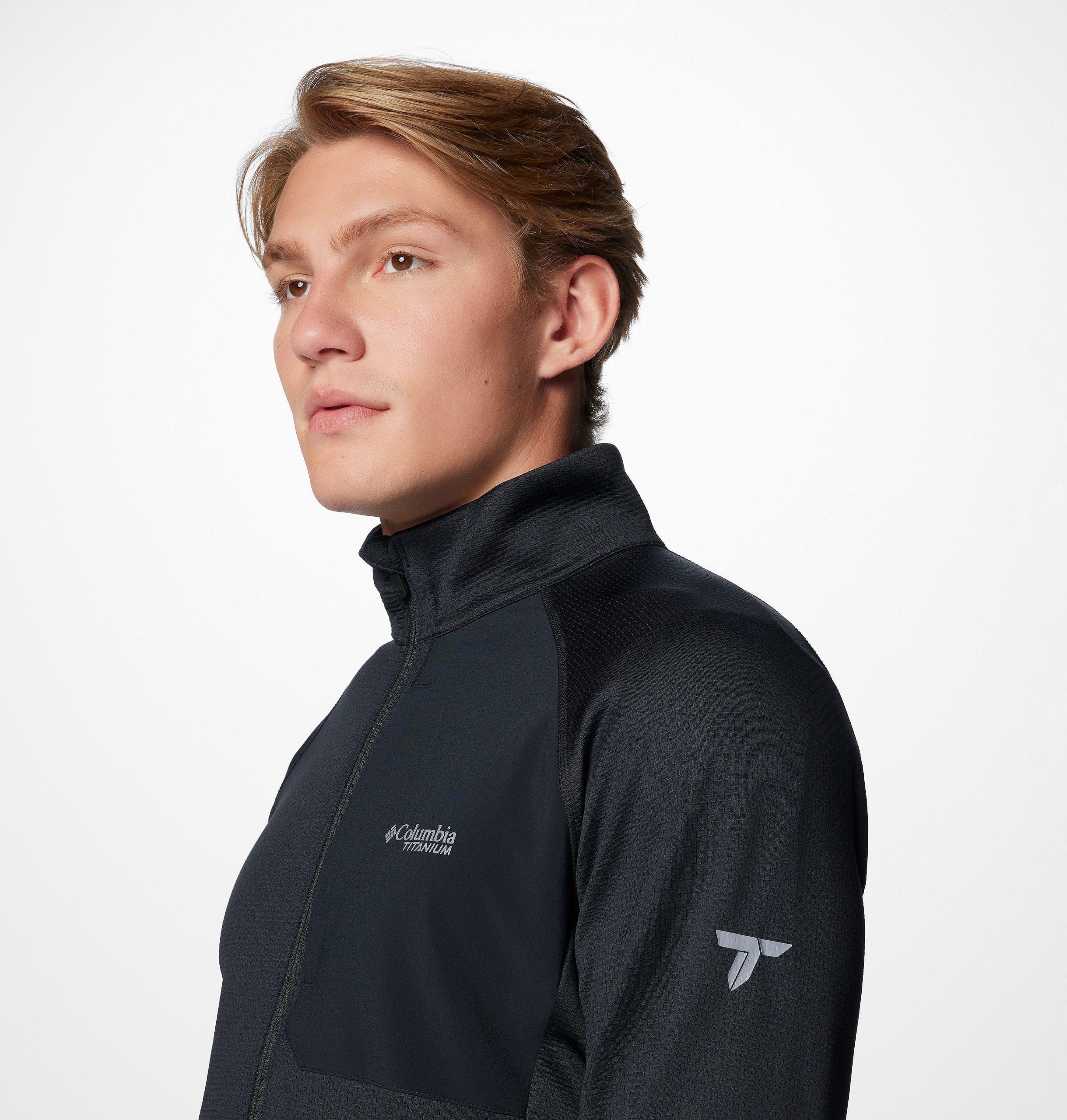 triple canyon grid fleece ii herren-jacke mit durchgehendem reißverschluss
