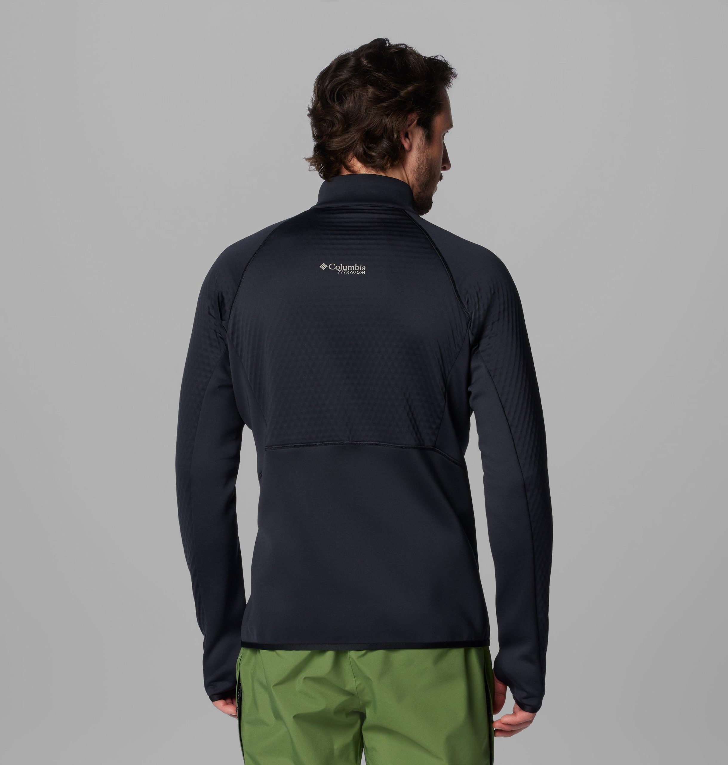 herren crystal leaf omni-heat helix pullover mit halbem reißverschluss