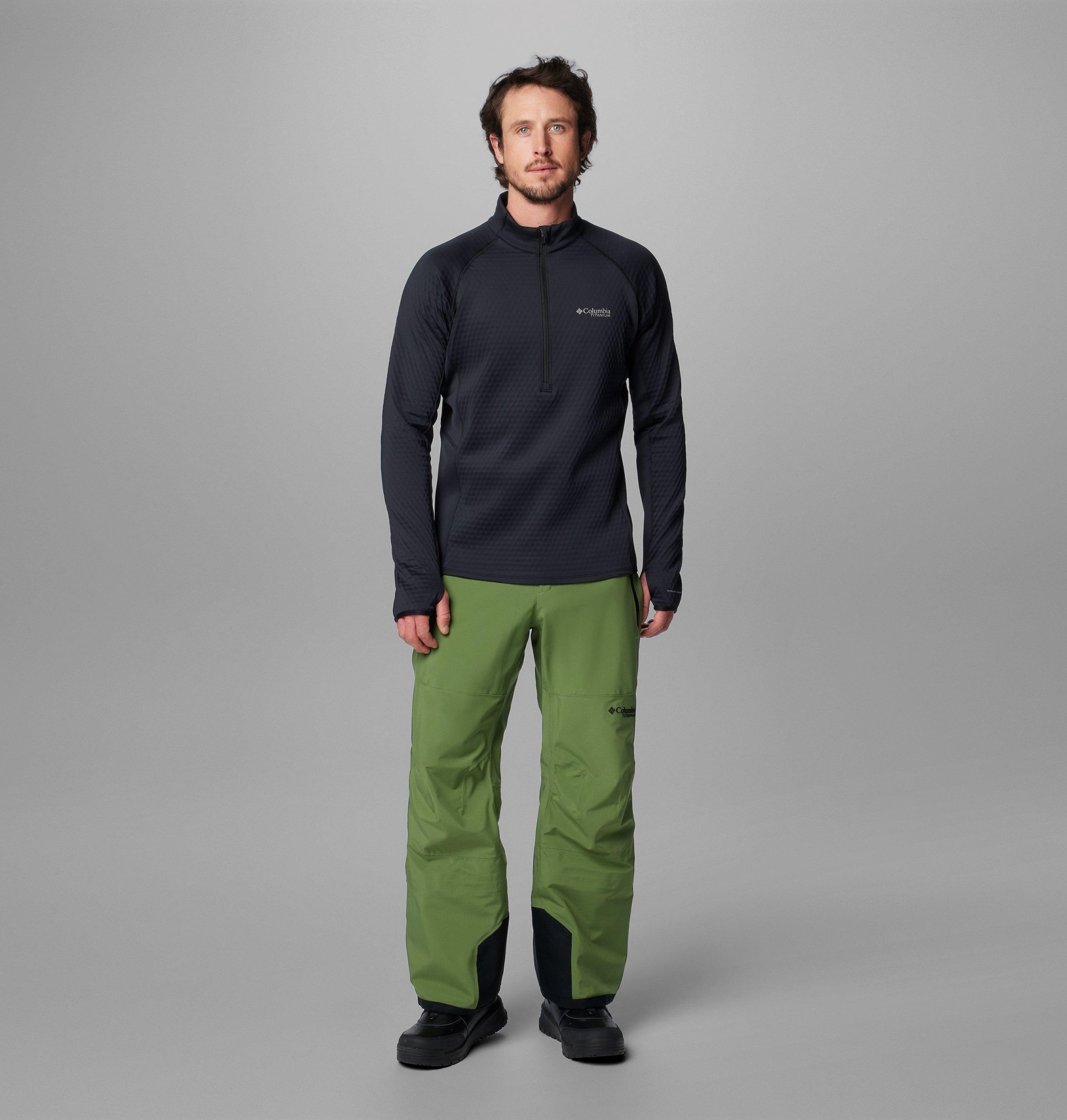 herren crystal leaf omni-heat helix pullover mit halbem reißverschluss