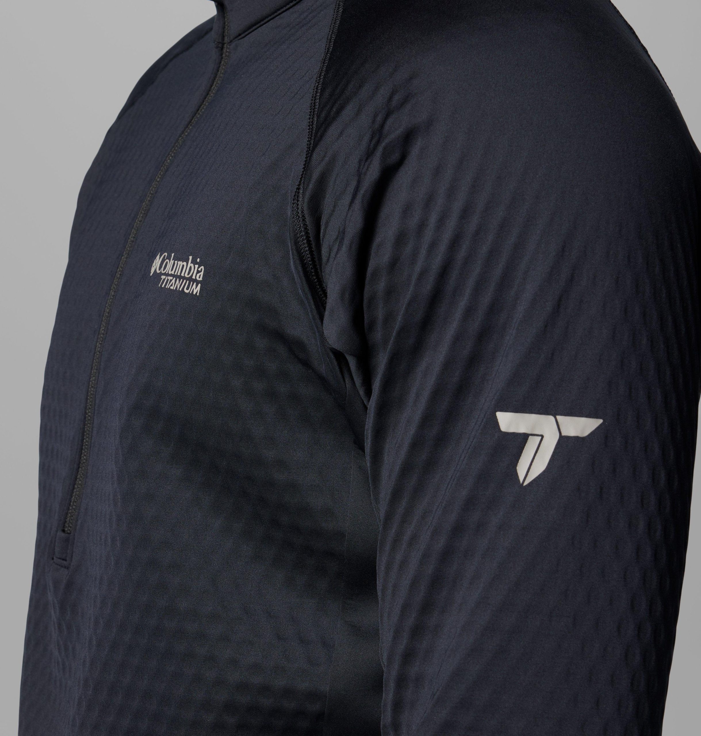 herren crystal leaf omni-heat helix pullover mit halbem reißverschluss