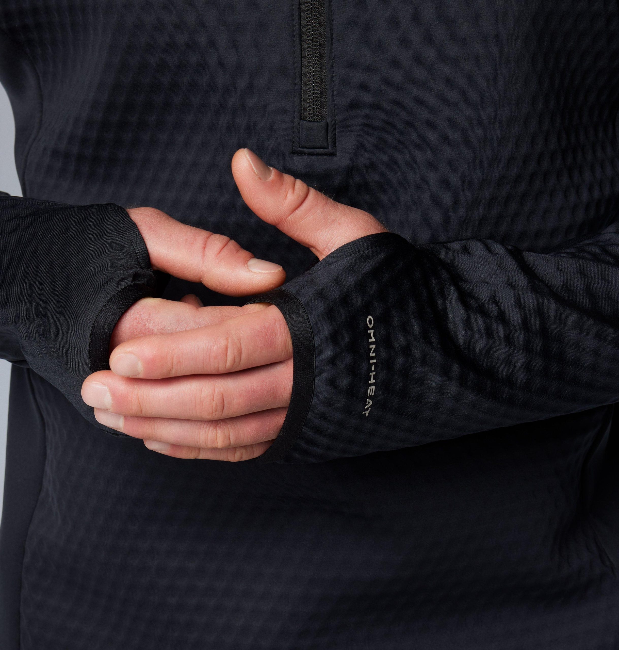 herren crystal leaf omni-heat helix pullover mit halbem reißverschluss