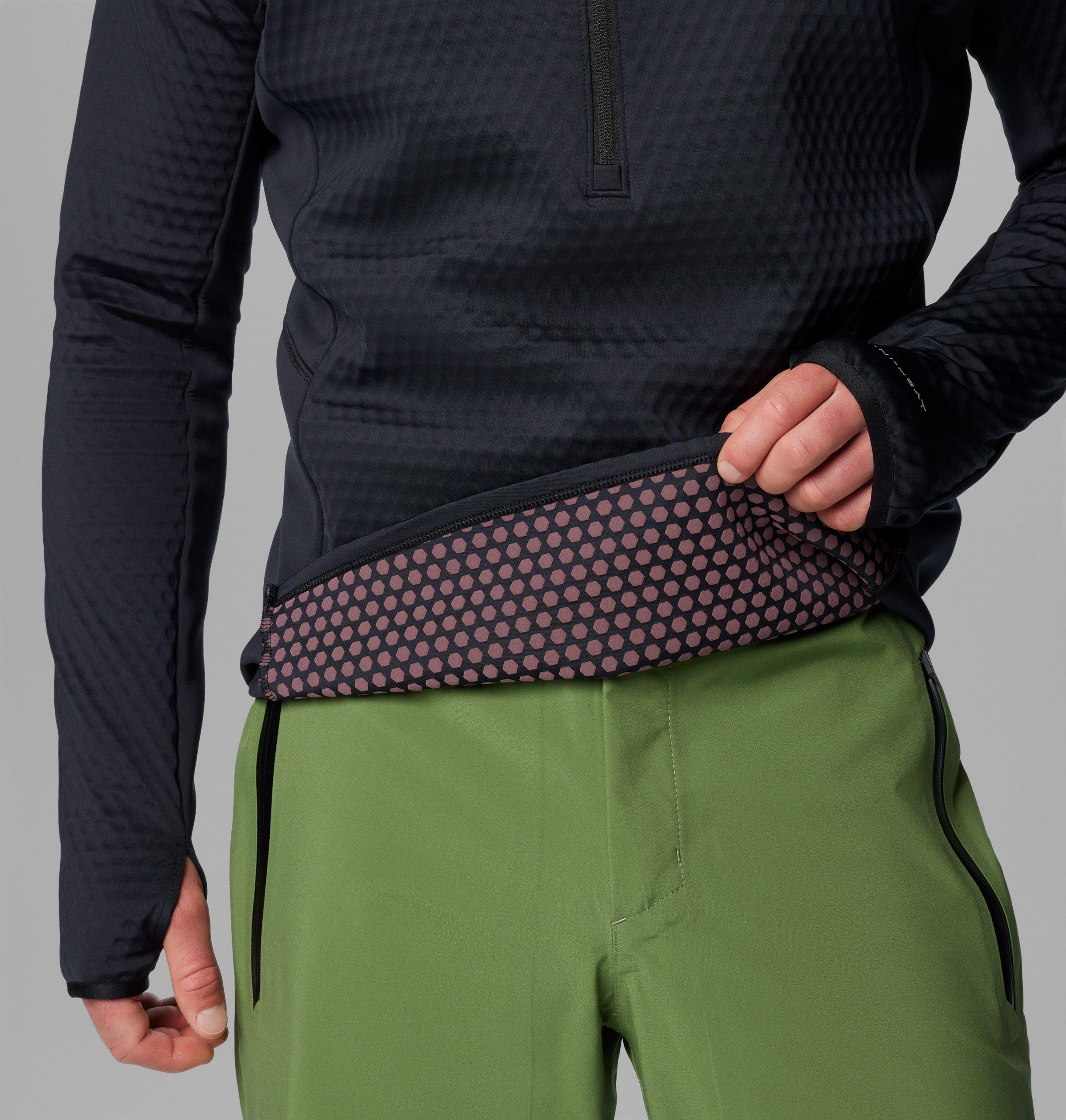 herren crystal leaf omni-heat helix pullover mit halbem reißverschluss