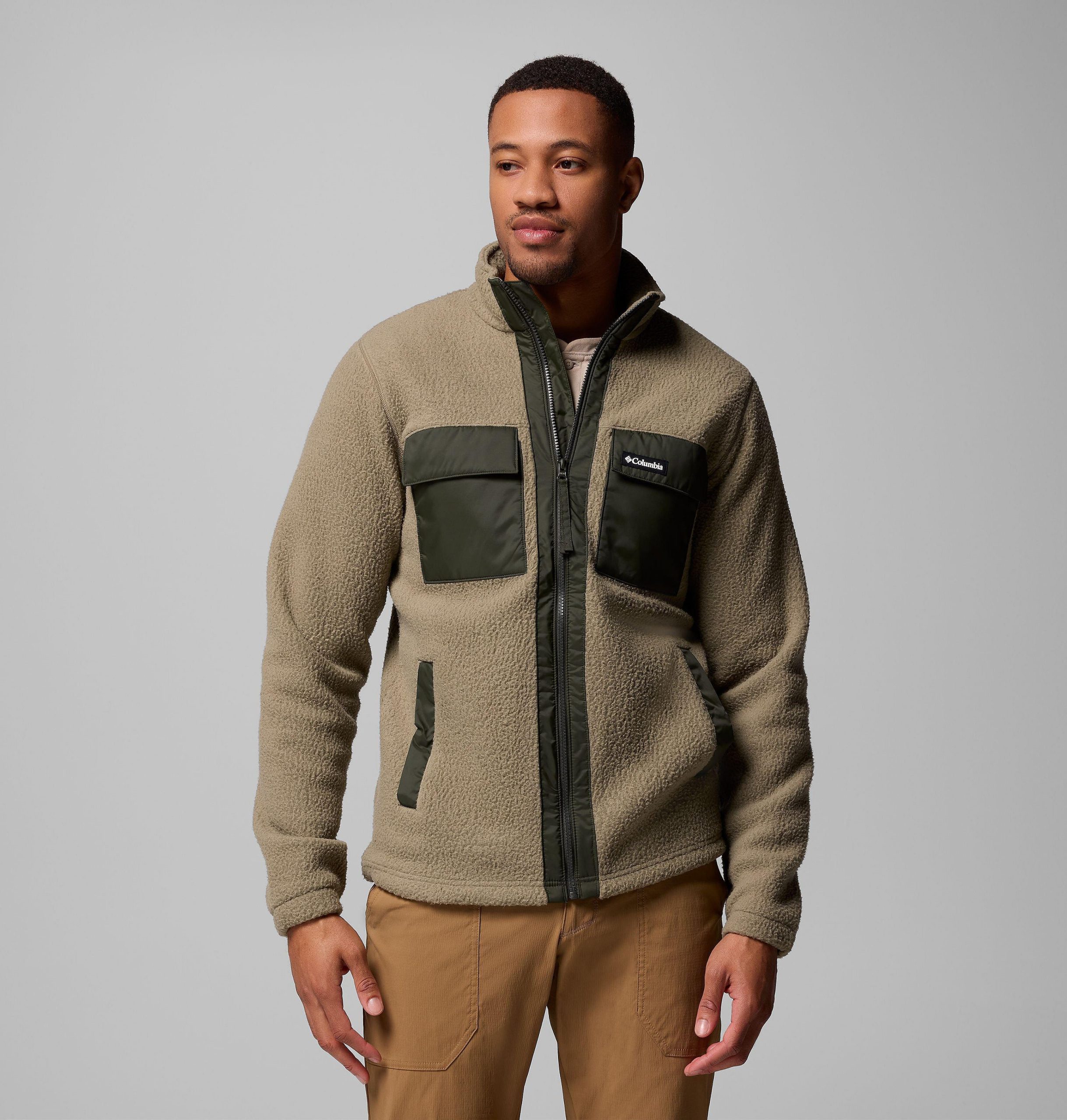 juniper peak fleecejacke für herren mit durchgehendem reißverschluss