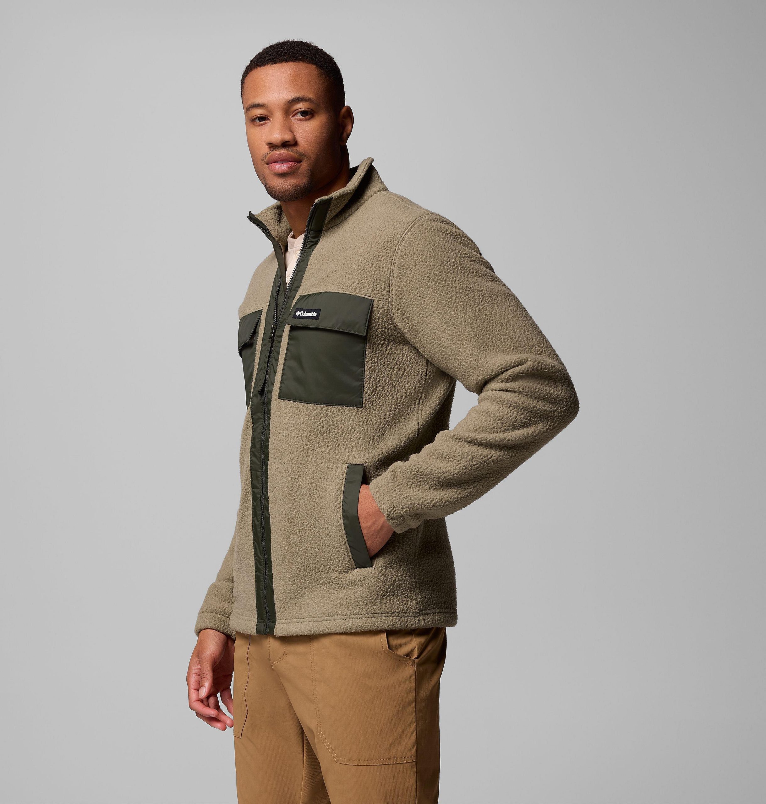 juniper peak fleecejacke für herren mit durchgehendem reißverschluss