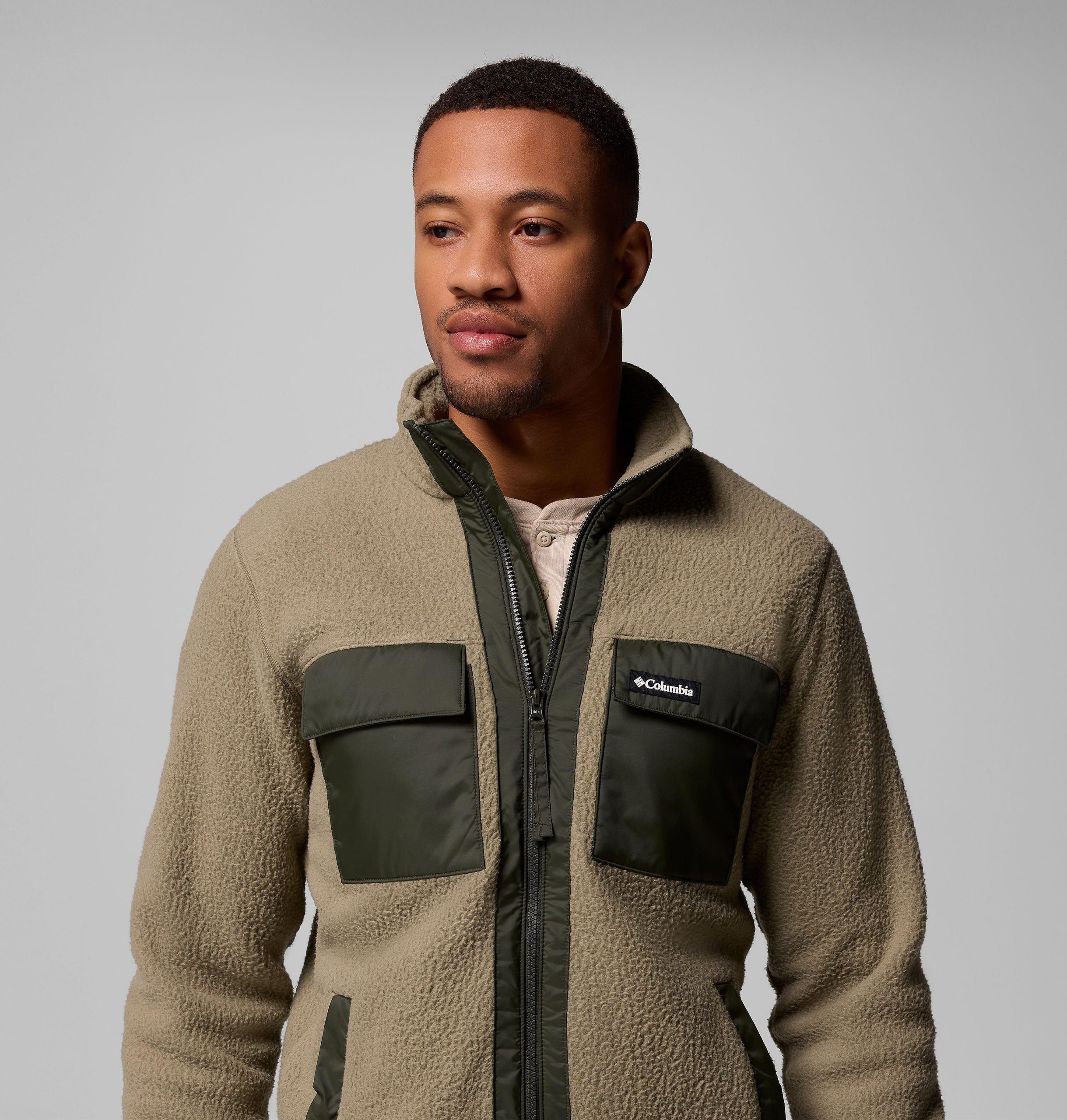 juniper peak fleecejacke für herren mit durchgehendem reißverschluss