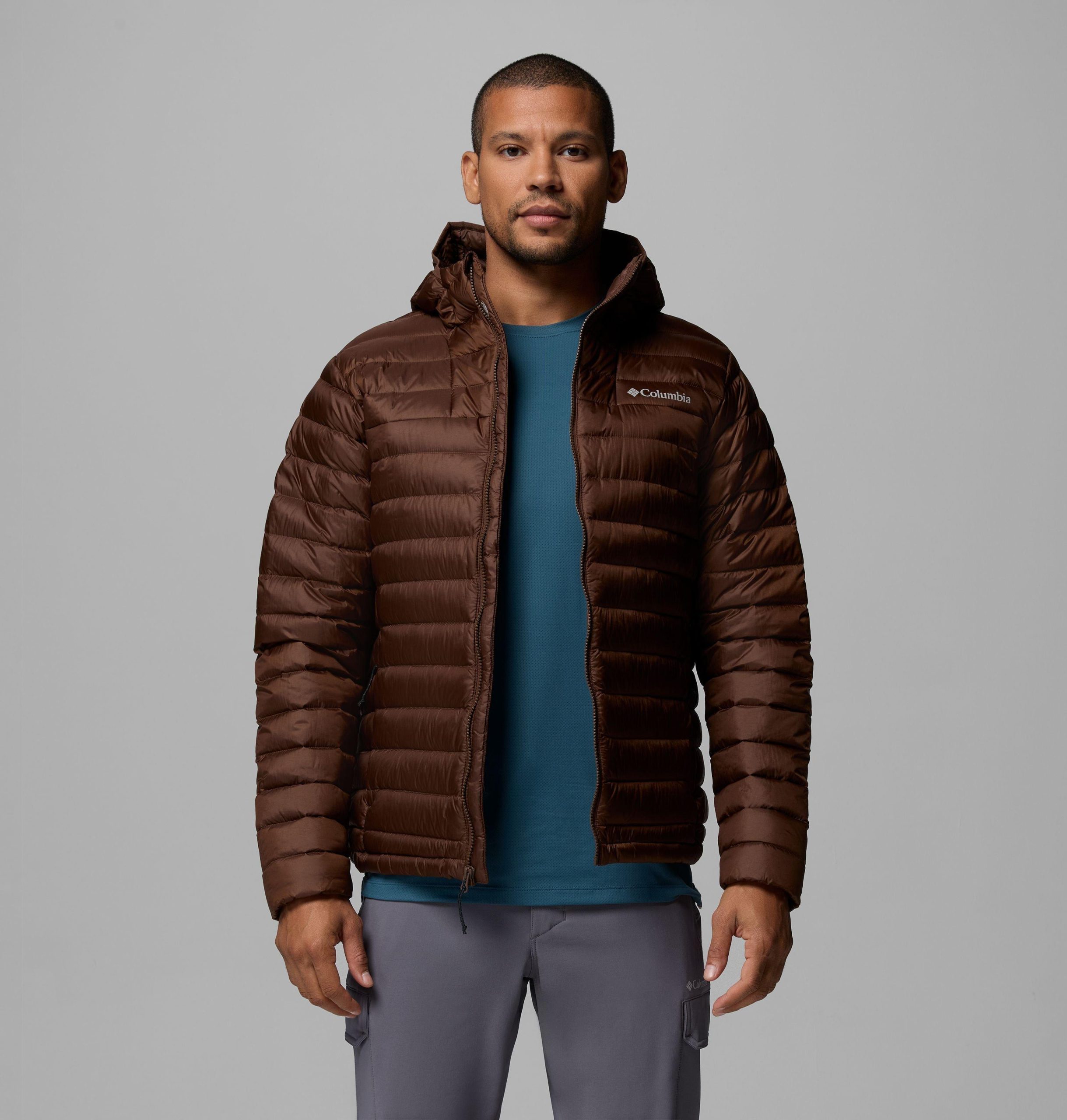 corelite daunenjacke für herren mit kapuze