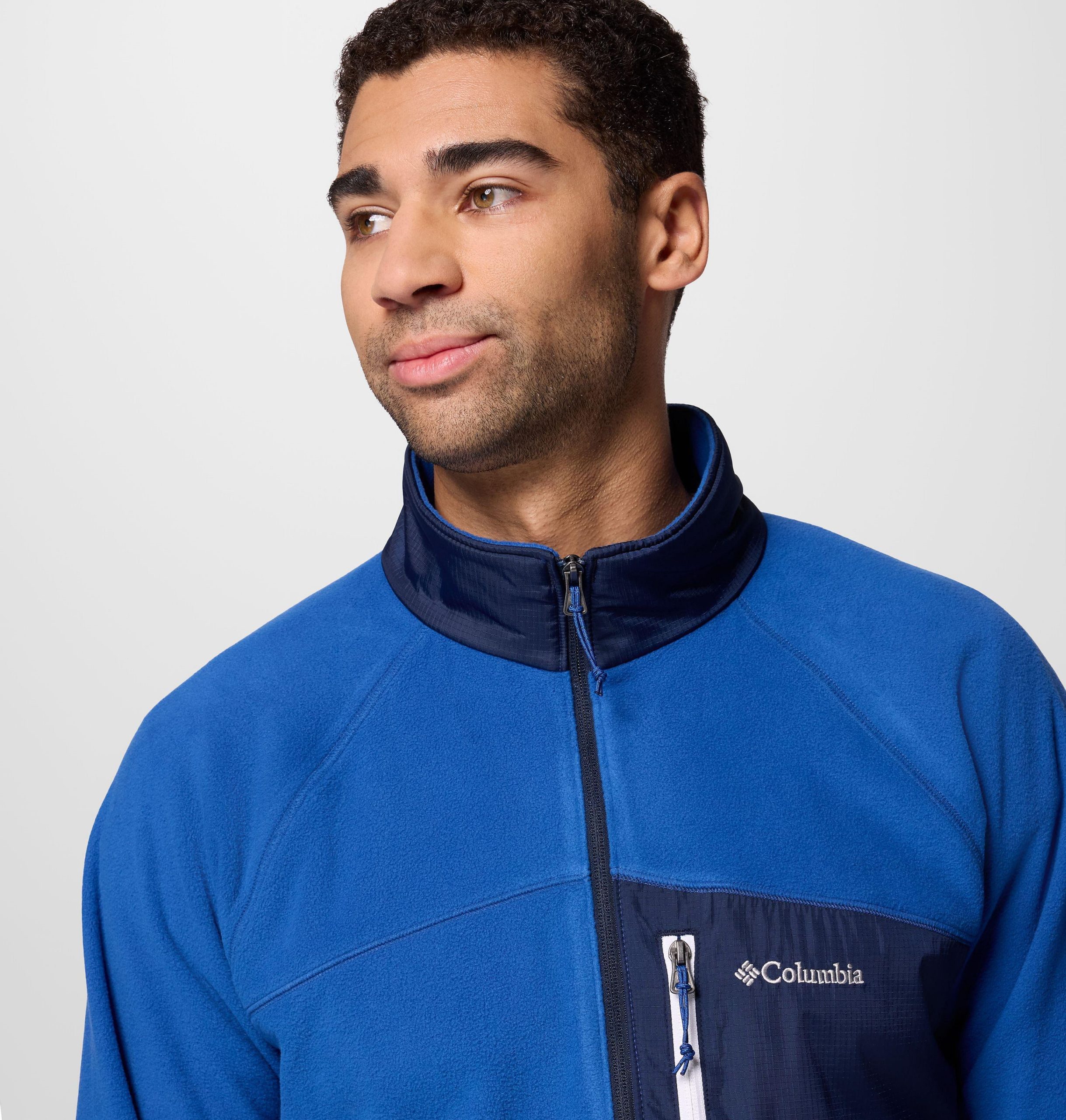 fast trek overlay fleecejacke mit durchgehendem reißverschluss für herren