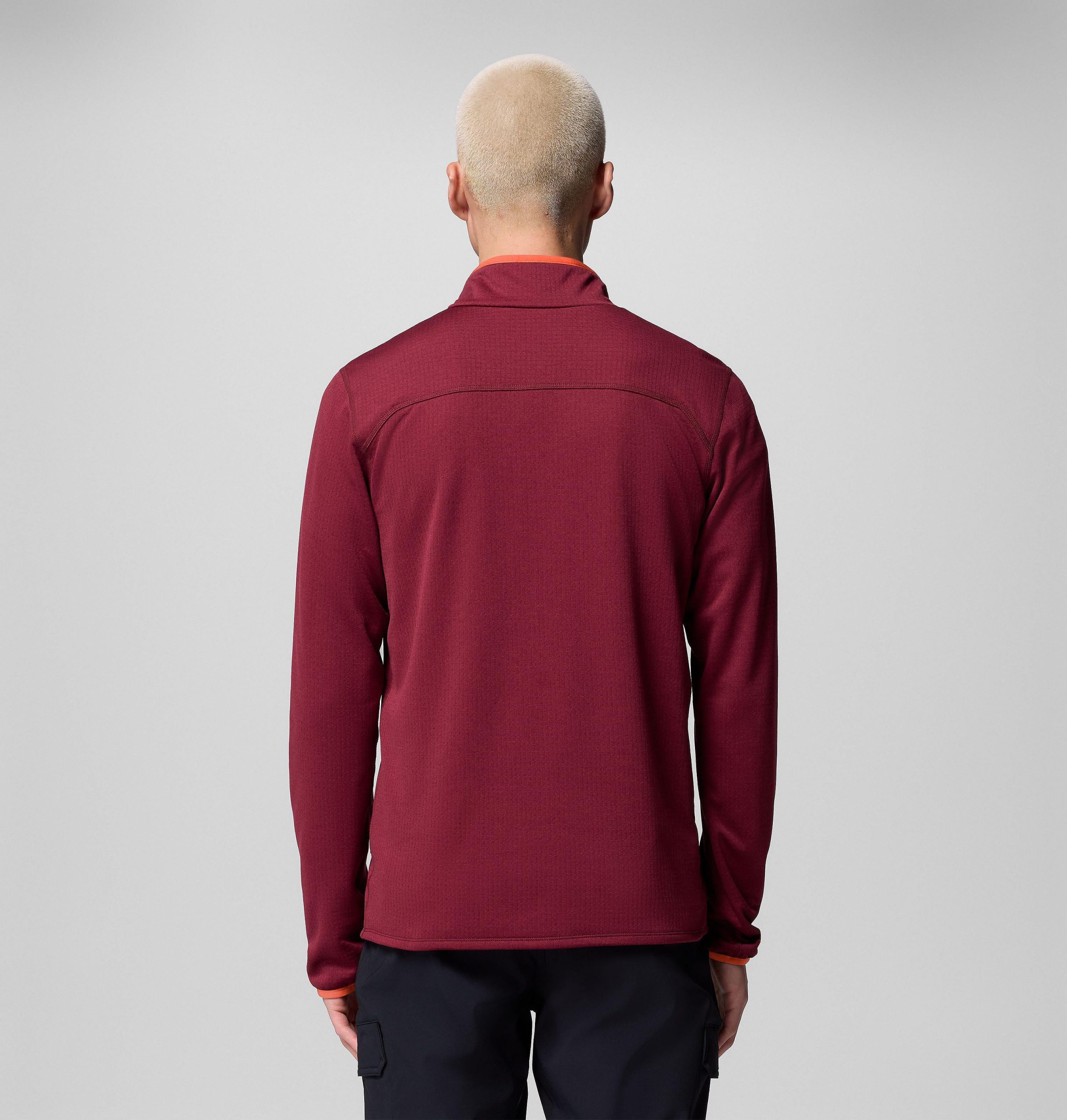 herren essential hike grid fleece-pullover mit halbem reißverschluss