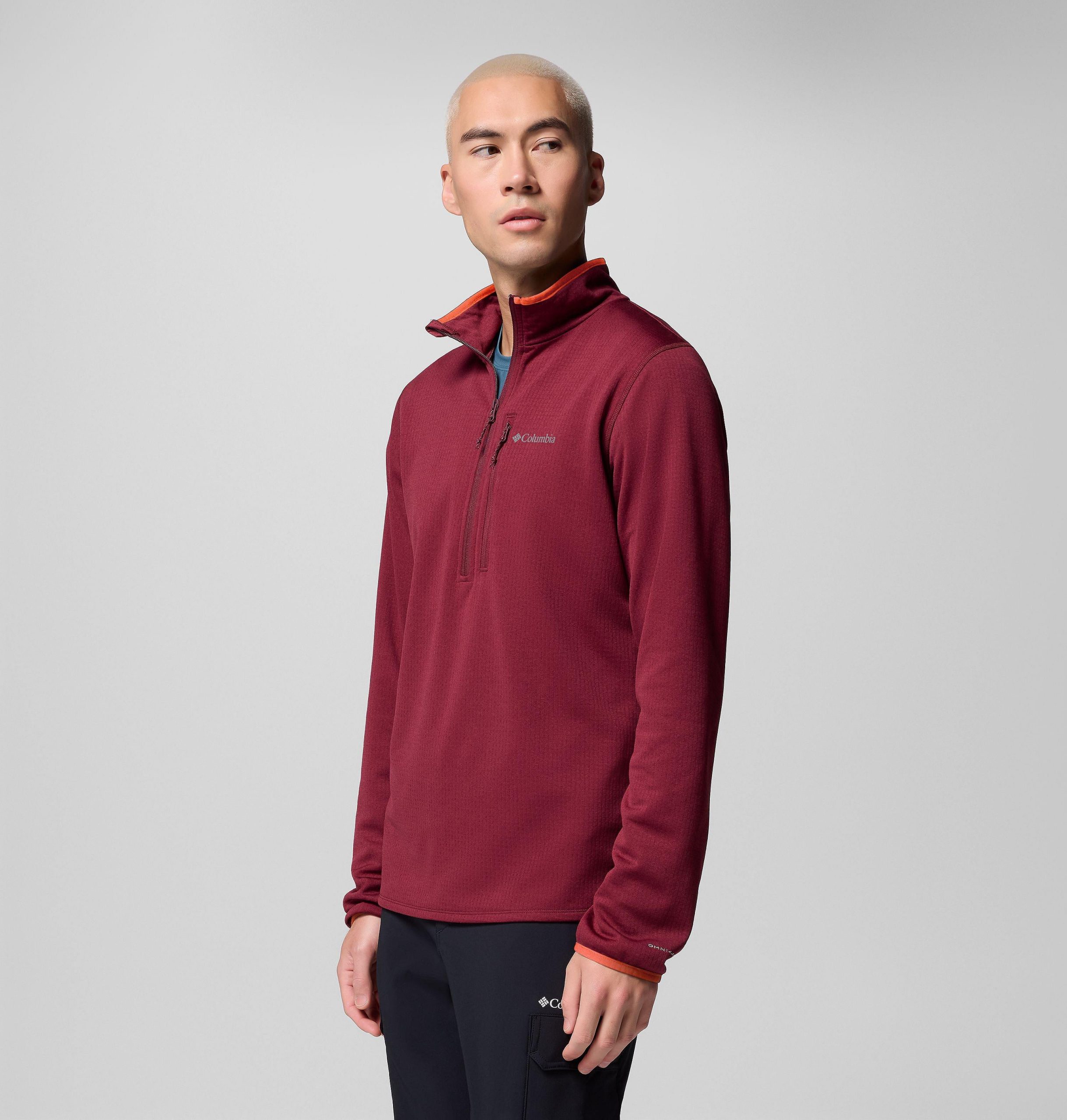 herren essential hike grid fleece-pullover mit halbem reißverschluss