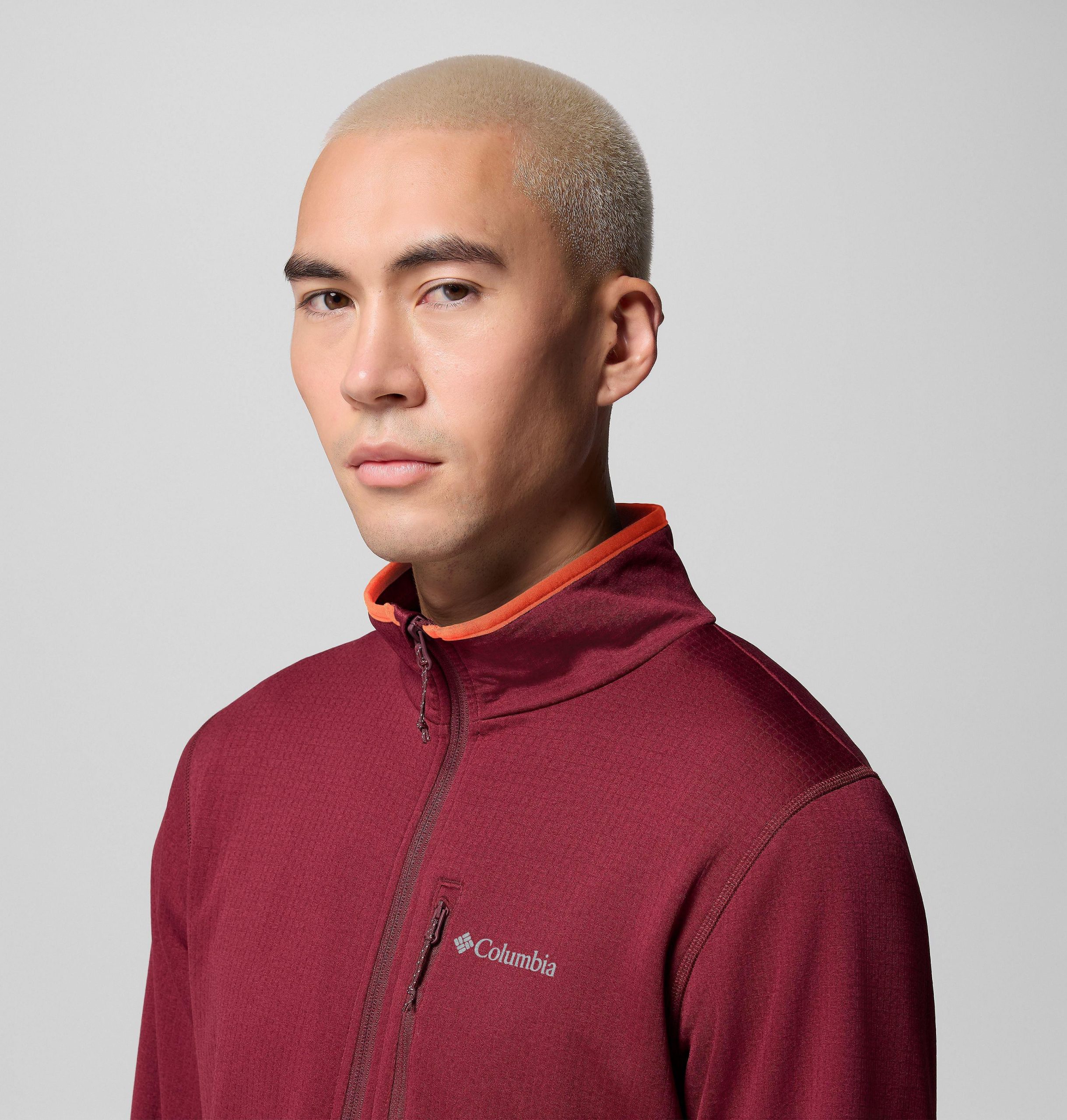 herren essential hike grid fleece-pullover mit halbem reißverschluss