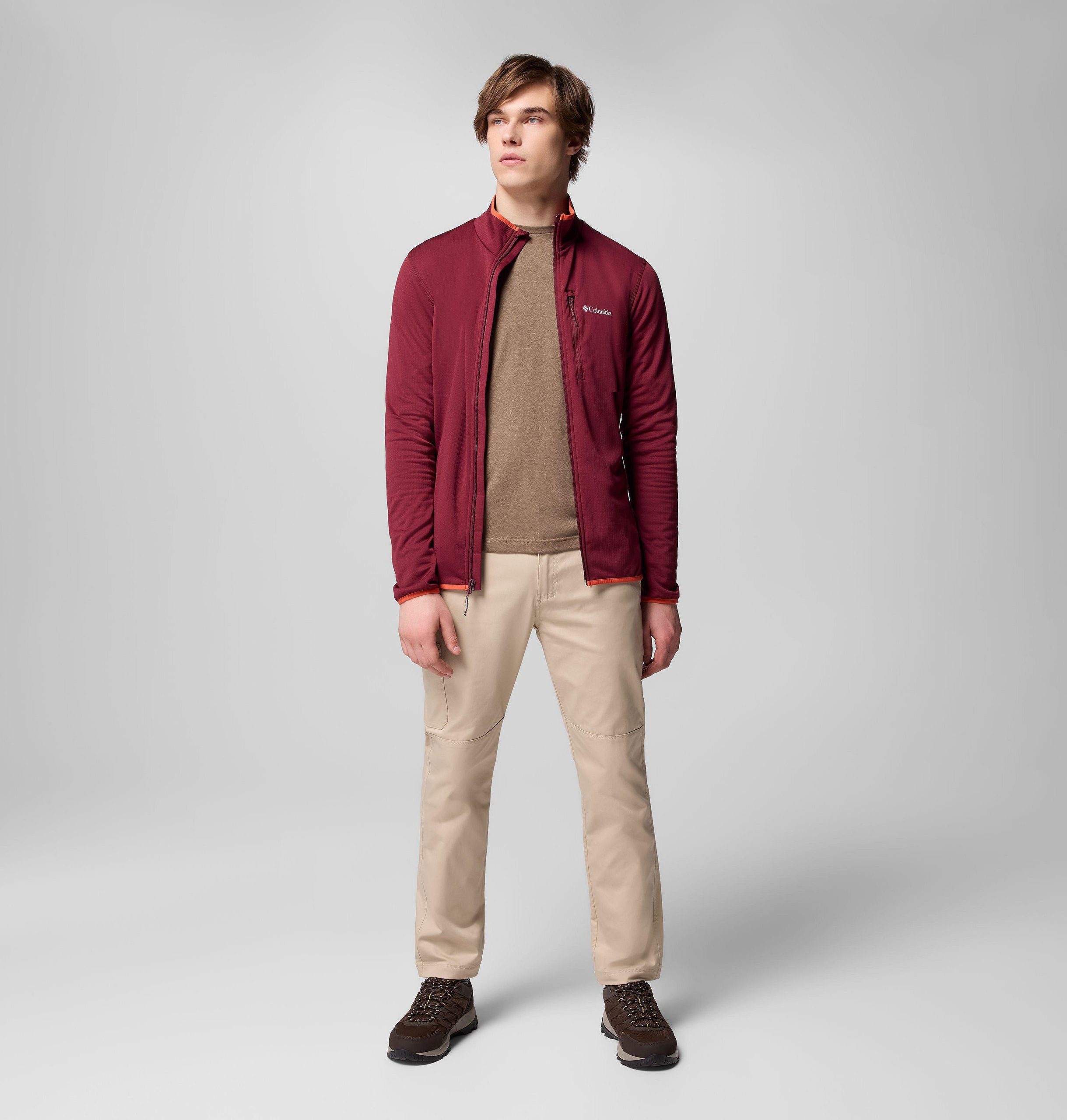 herren essential hike fleecejacke mit durchgehendem reißverschluss
