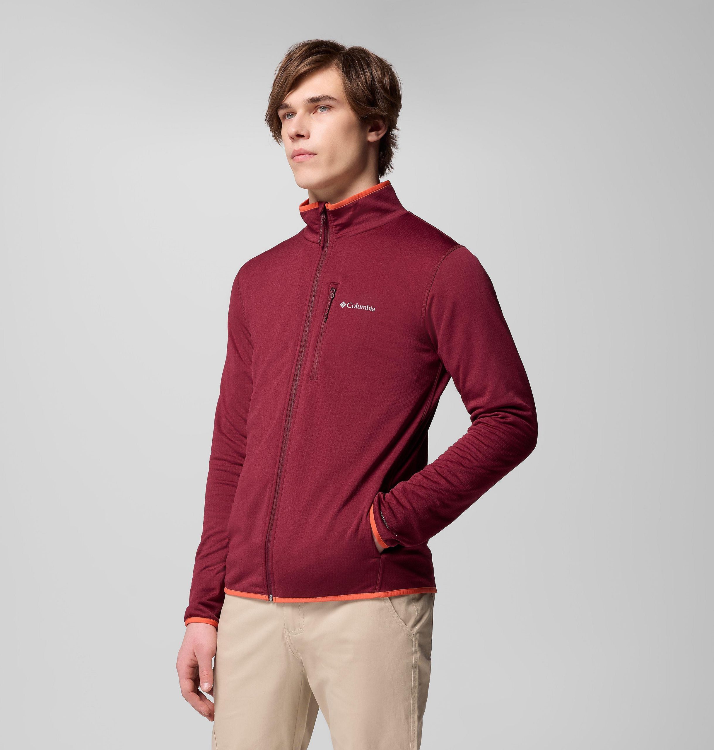 herren essential hike fleecejacke mit durchgehendem reißverschluss
