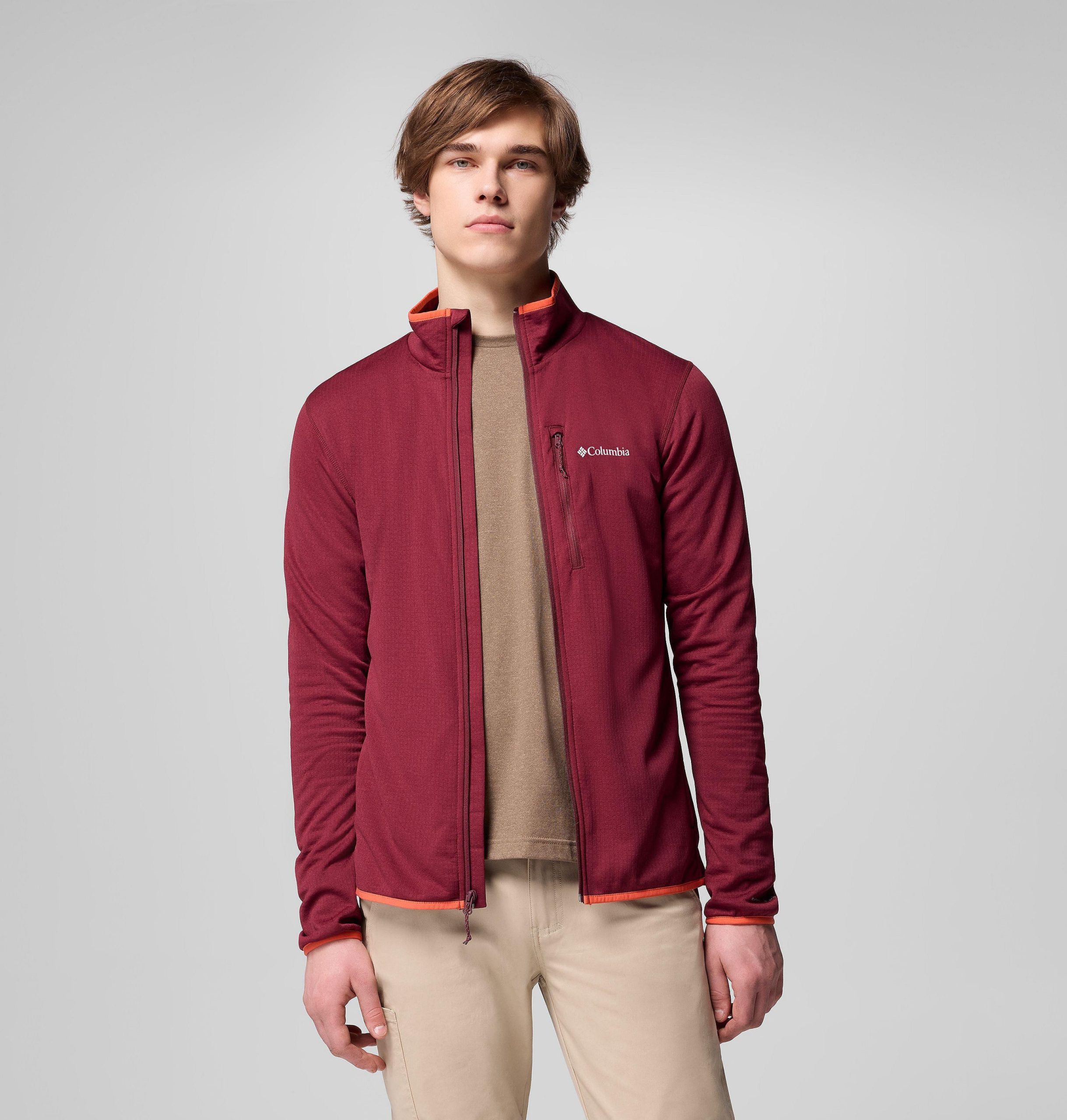 herren essential hike fleecejacke mit durchgehendem reißverschluss