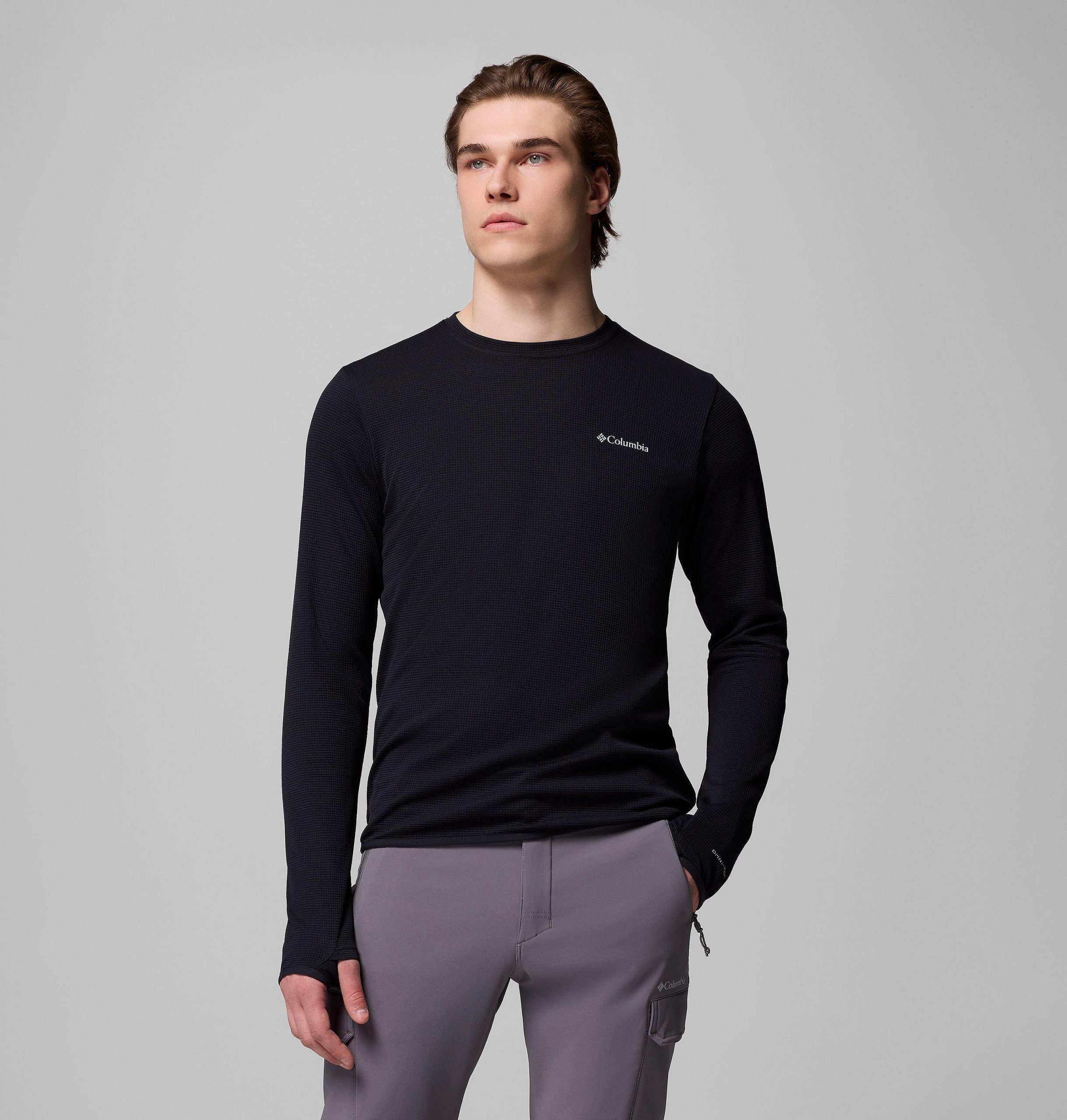herren tech trail utility warm langarmshirt