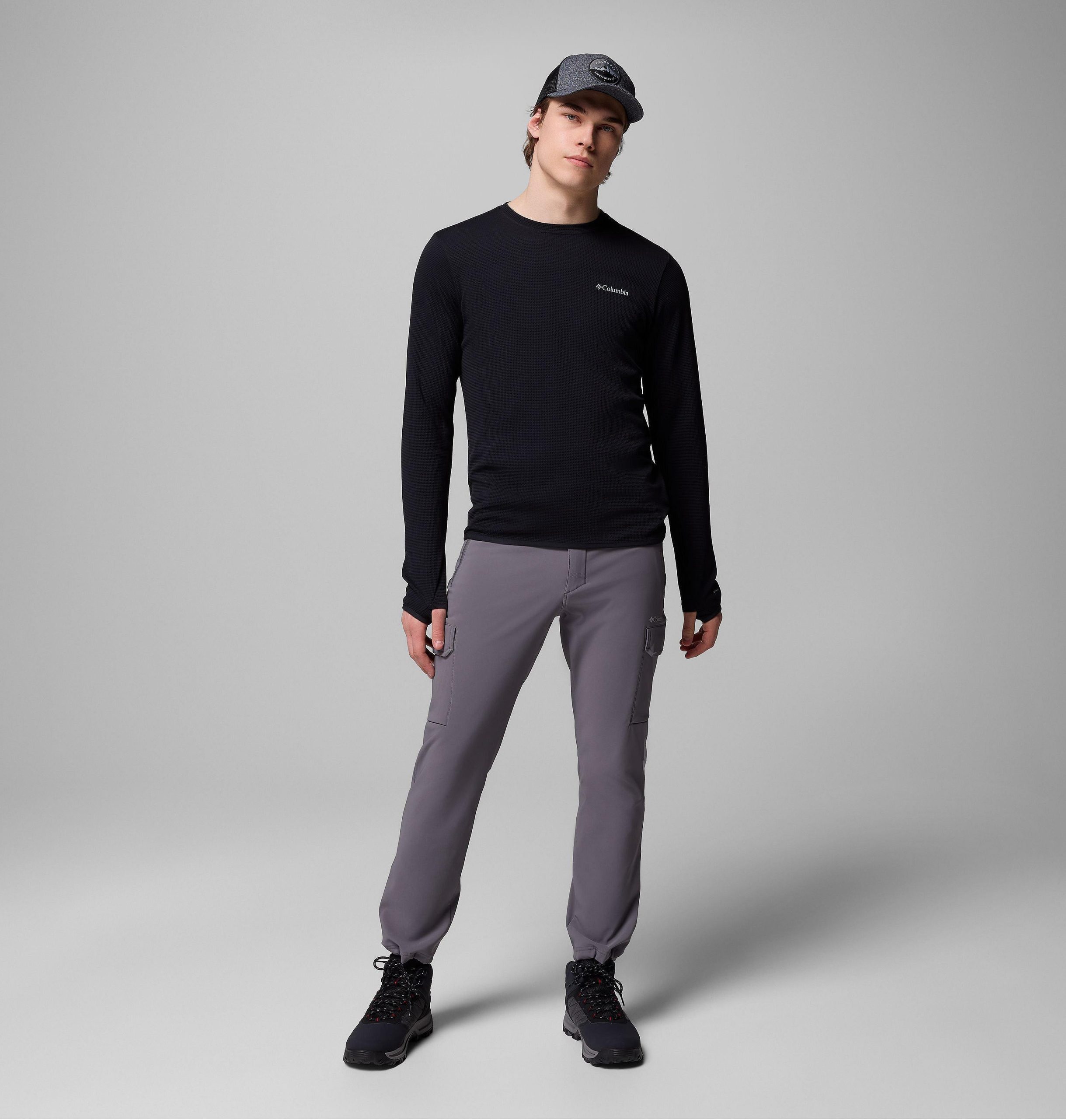herren tech trail utility warm langarmshirt