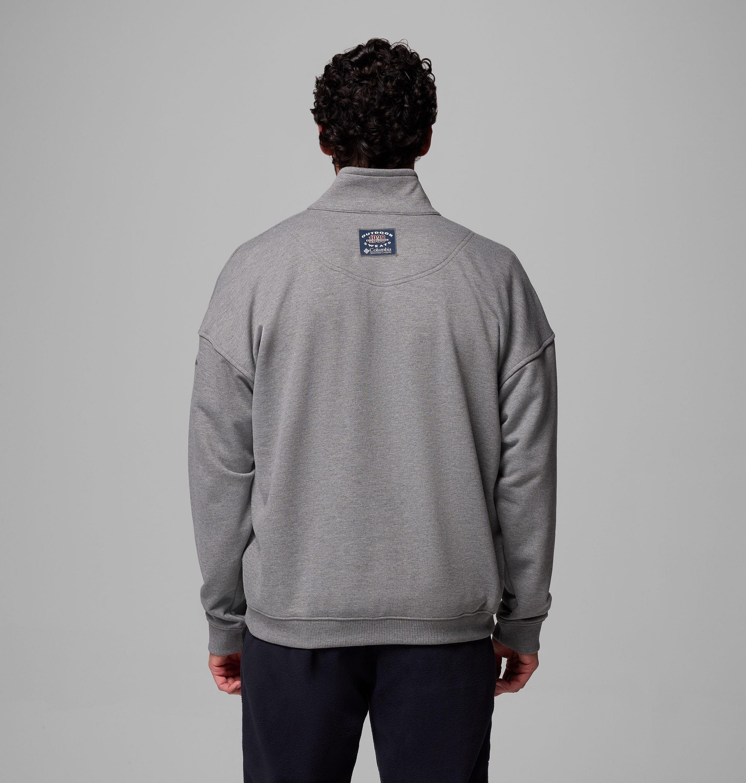 bugasweat herren-pullover mit halbem reißverschluss