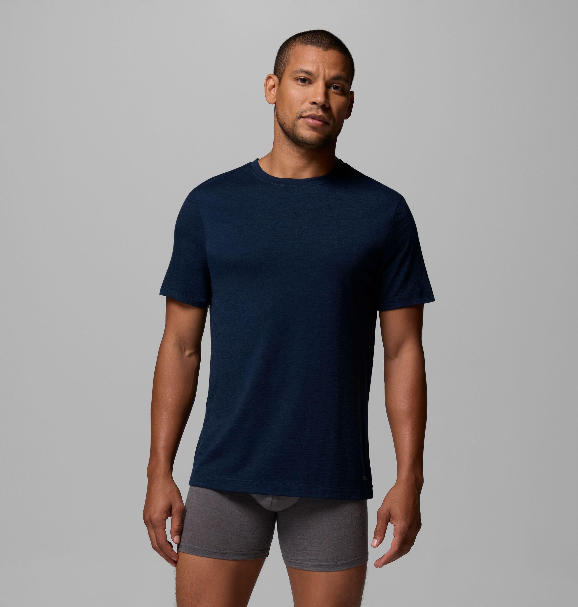 herren-t-shirt aus merinowolle einzelpackung