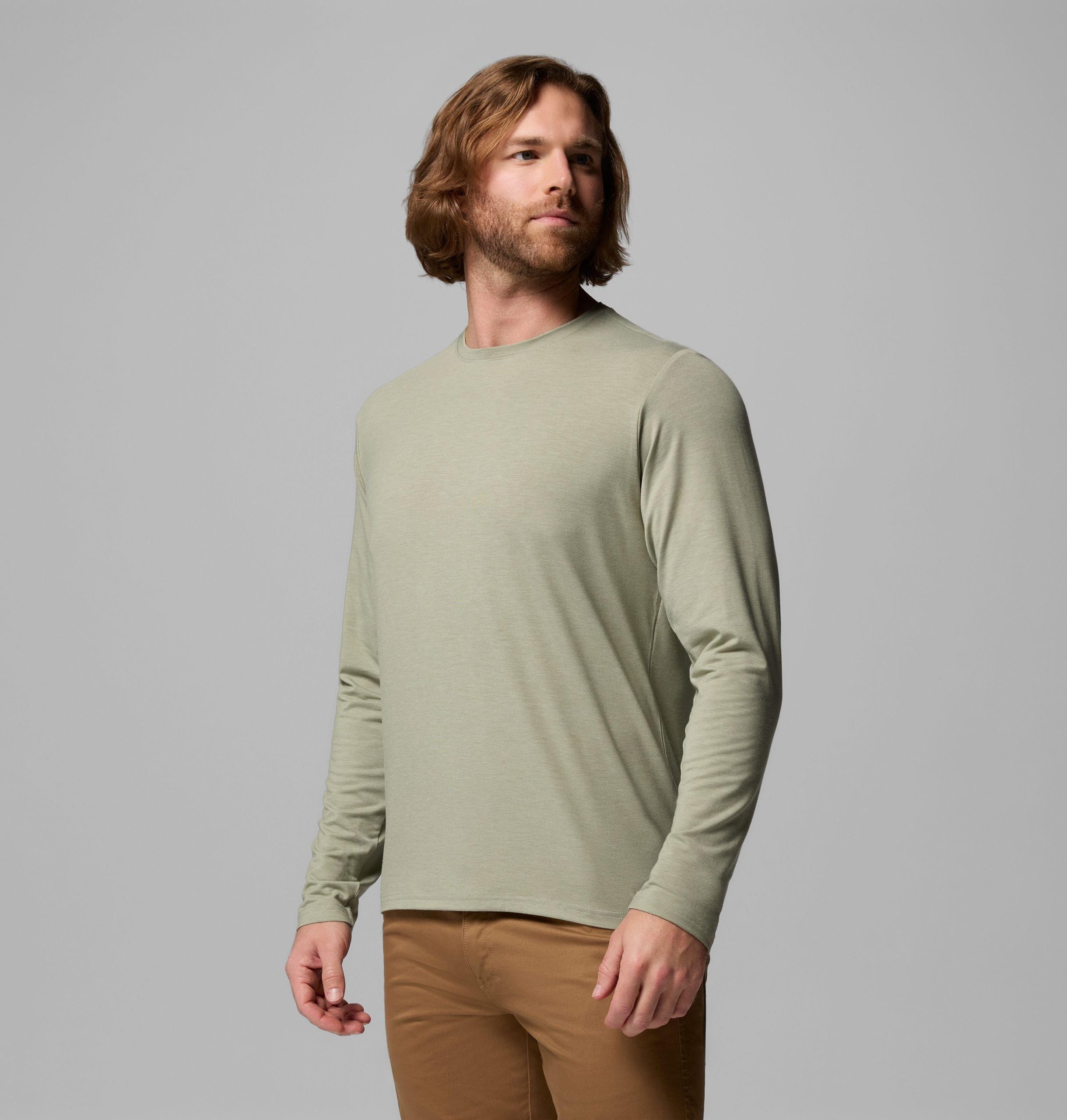 csc herren-langarm-t-shirt aus weichem stretch