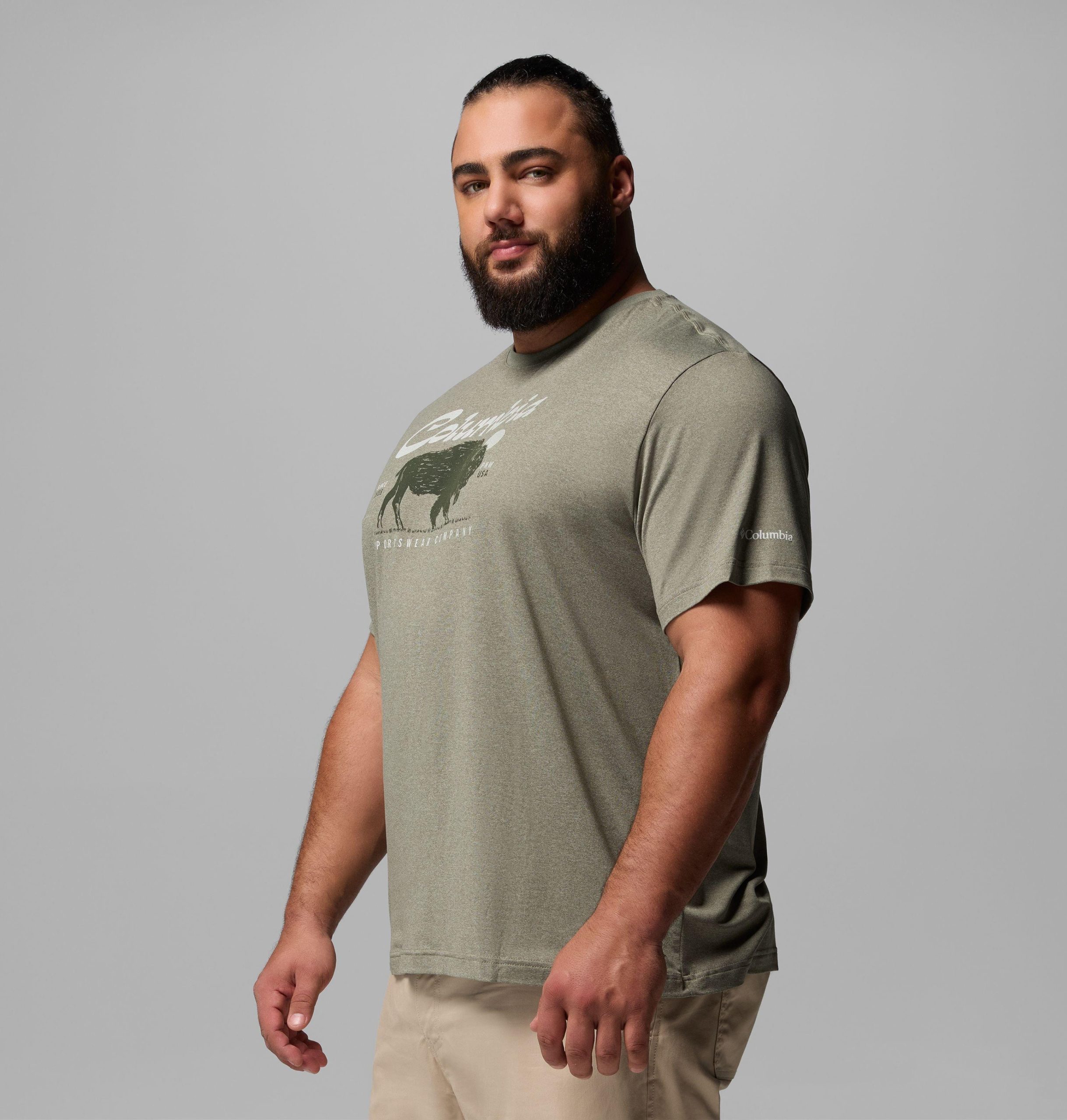 parsons point herren kurzarm-t-shirt mit grafikprint – größe l