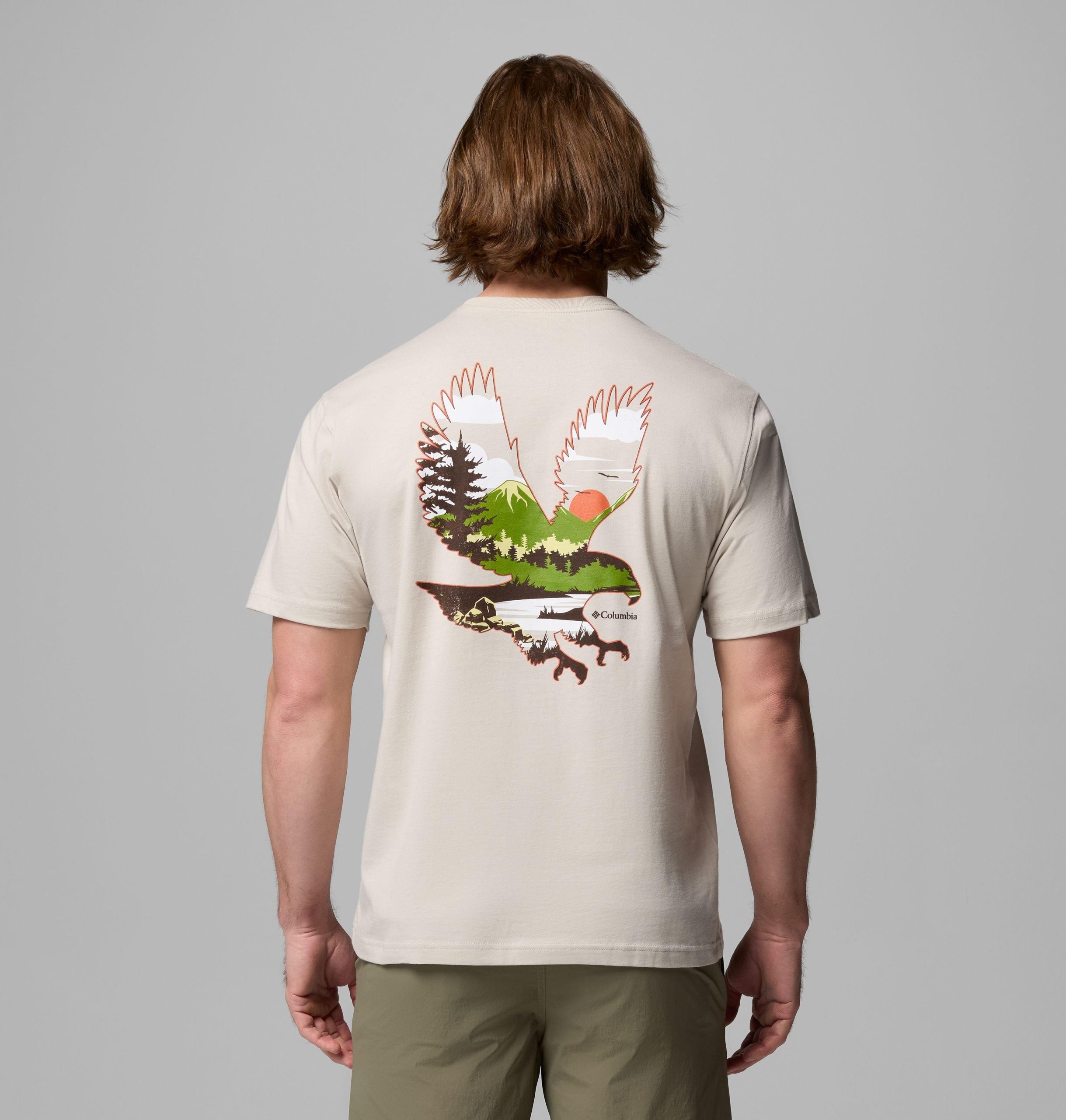 herren-t-shirt mit adler-motiv von csc