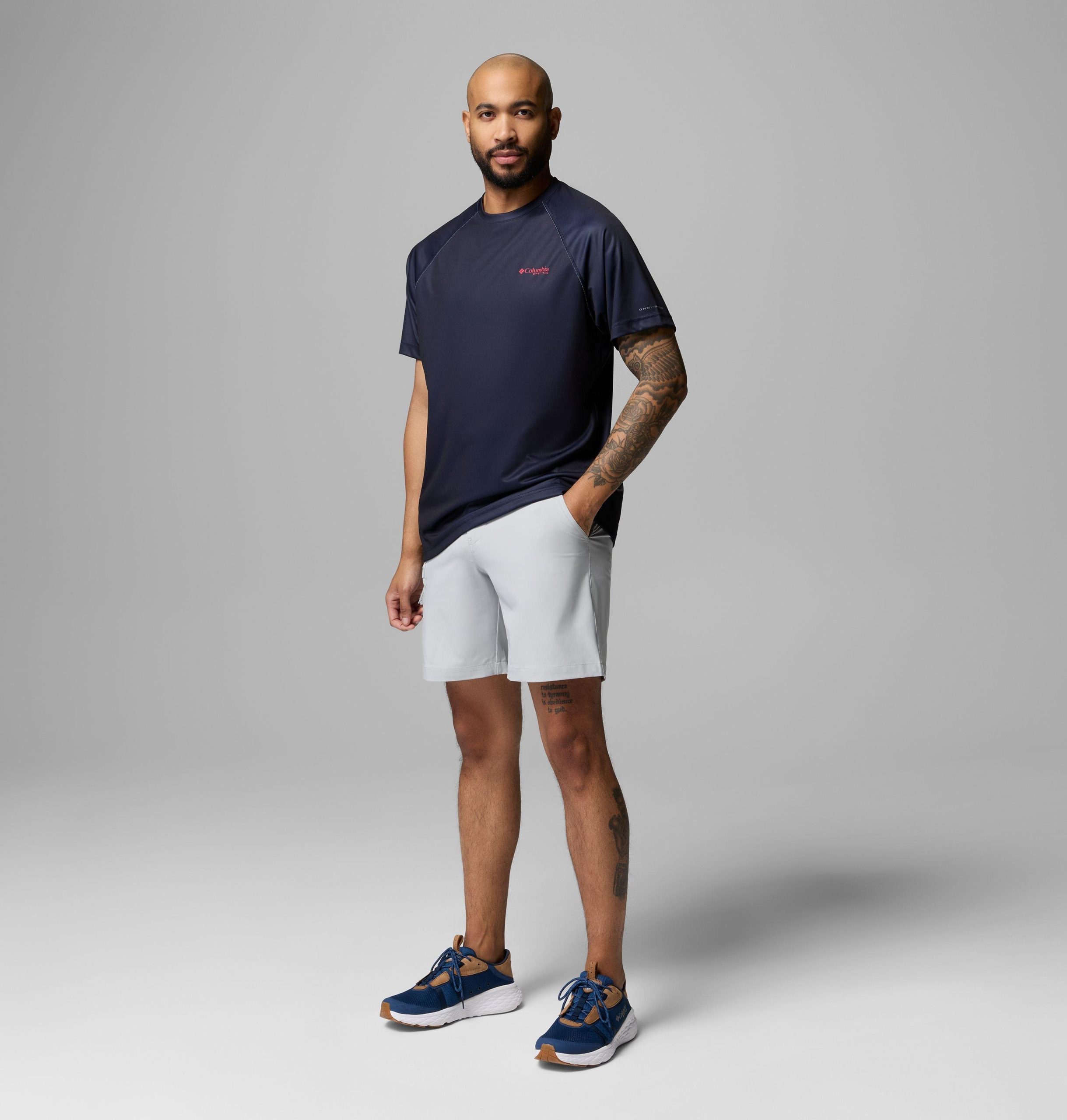 pfg herren kurzarmhemd mit deep waves grafik