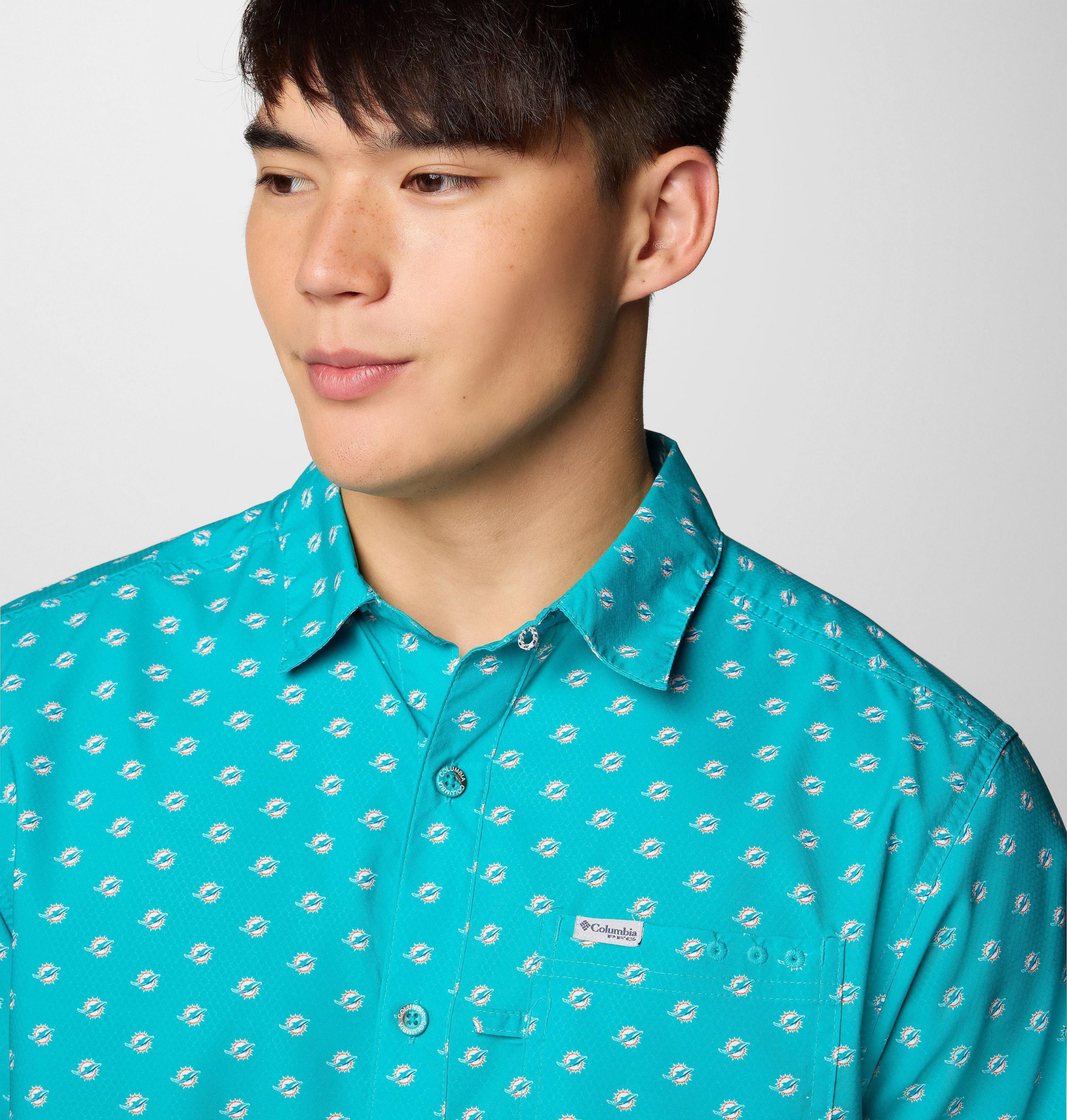 pfg super slack tide kurzarmshirt für herren – miami dolphins