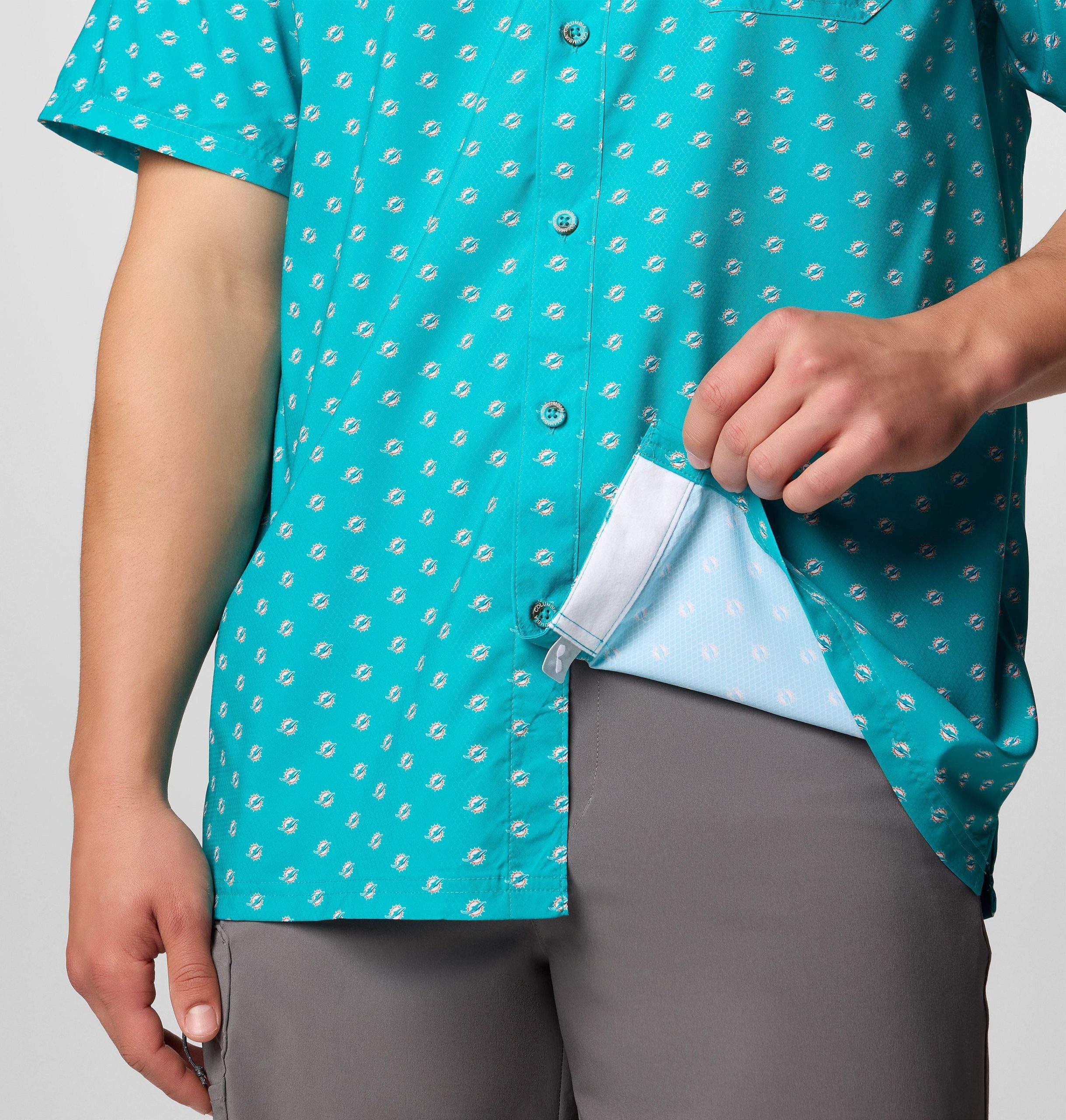 pfg super slack tide kurzarmshirt für herren – miami dolphins