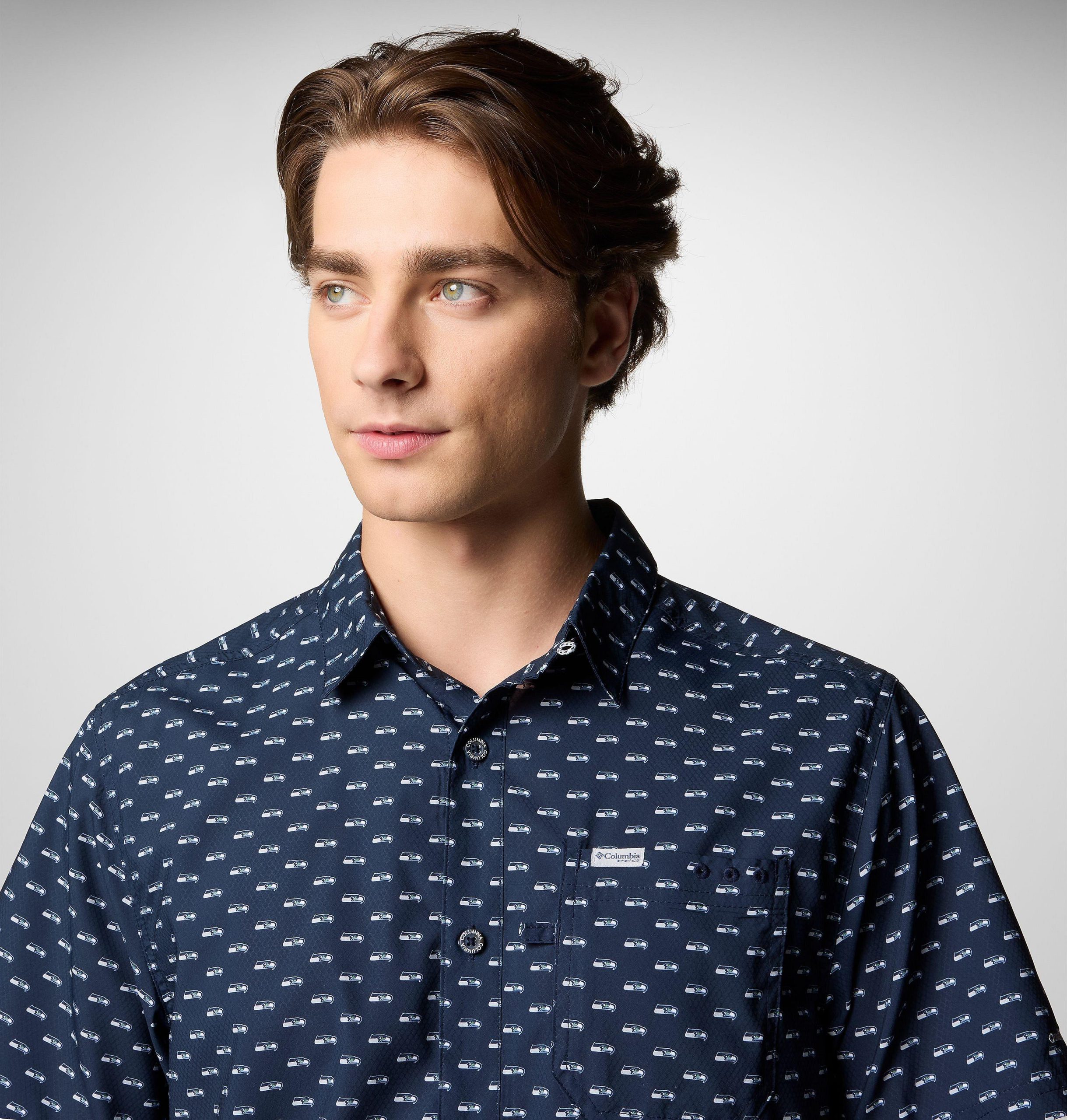 pfg super slack tide kurzarmshirt für herren – seattle seahawks