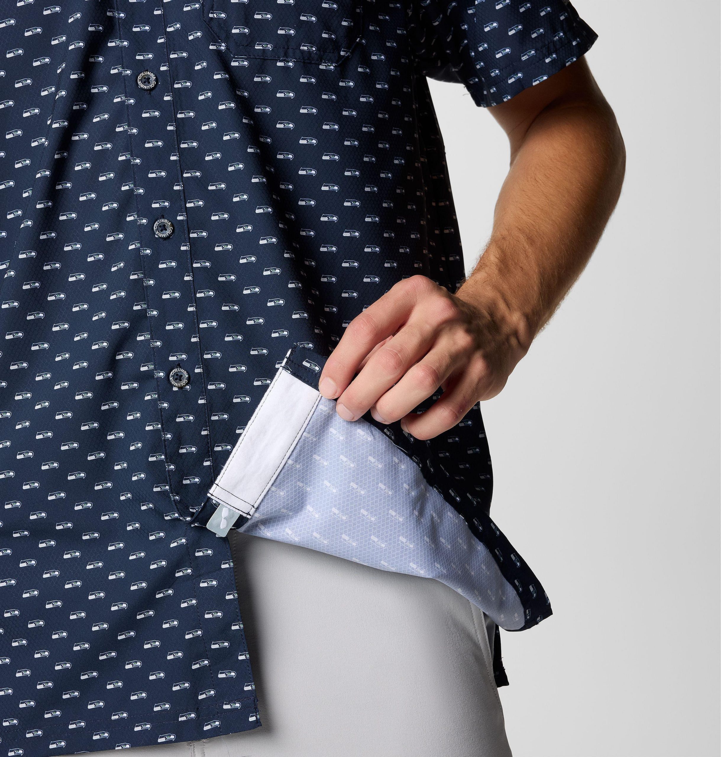 pfg super slack tide kurzarmshirt für herren – seattle seahawks