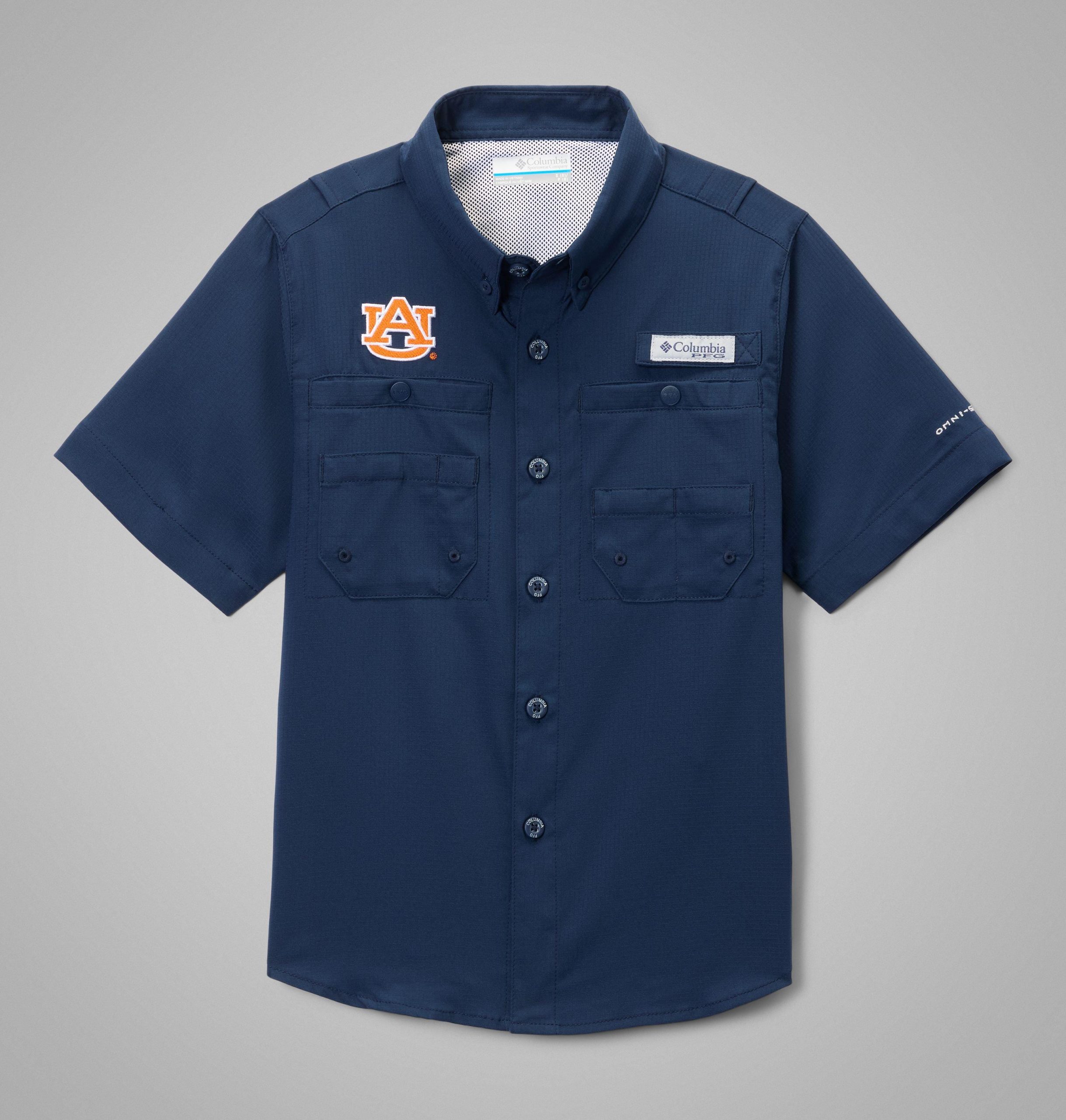 pfg tamiami kurzarmshirt für kinder college-stil – auburn