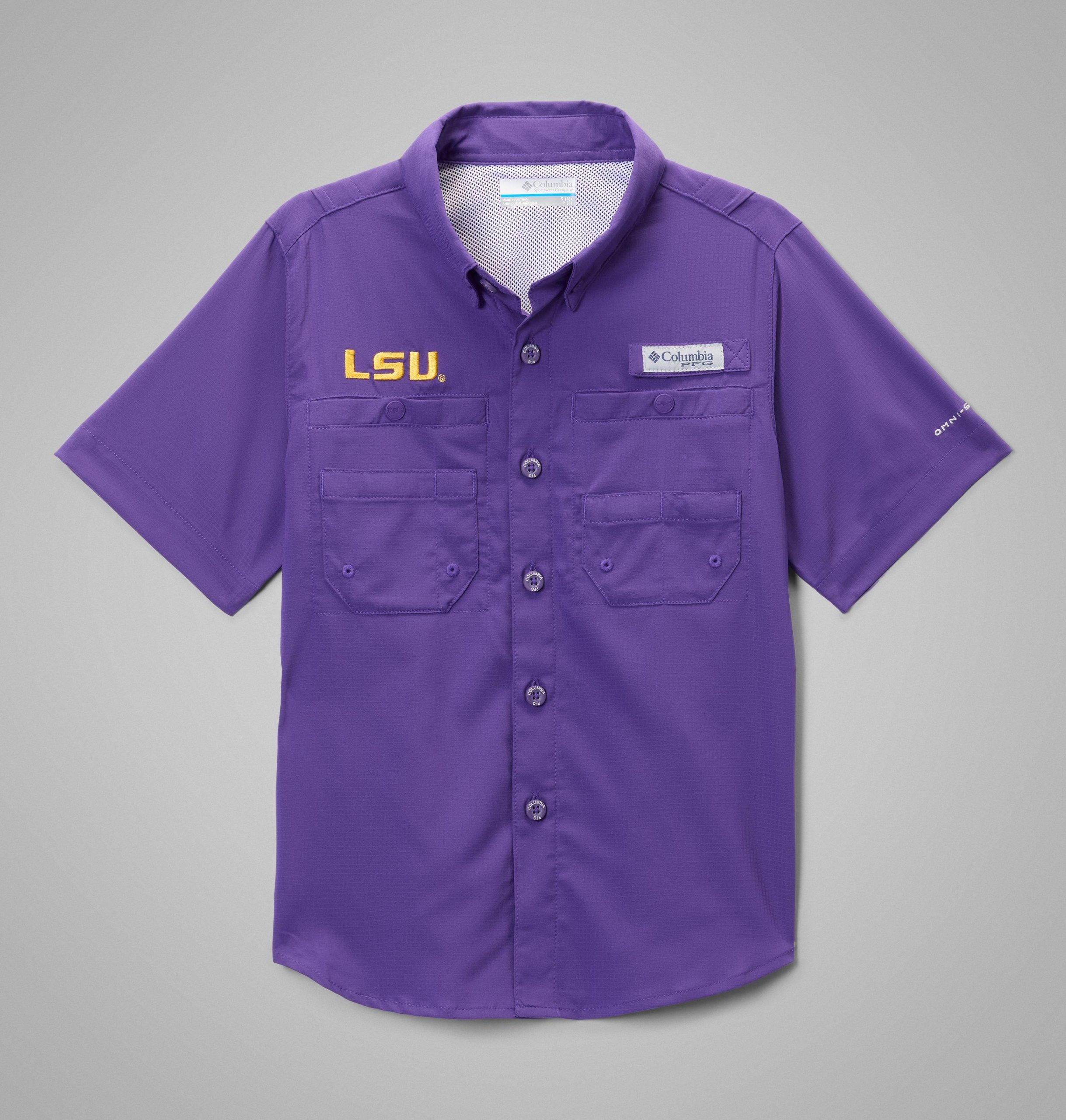 kinder-college-shirt pfg tamiami kurzarm - lsu