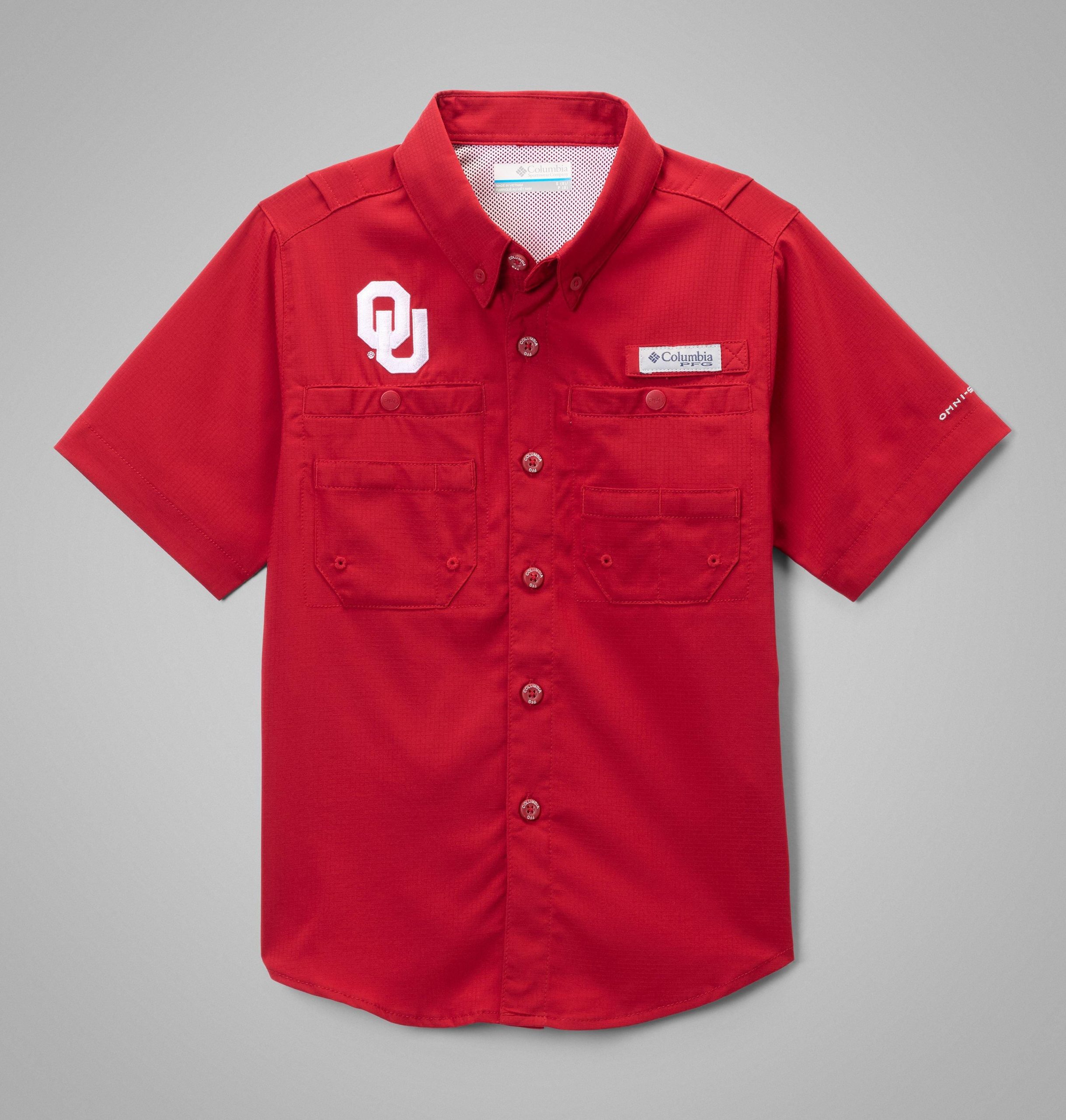 pfg tamiami kurzarmshirt für kinder college-kollektion – oklahoma