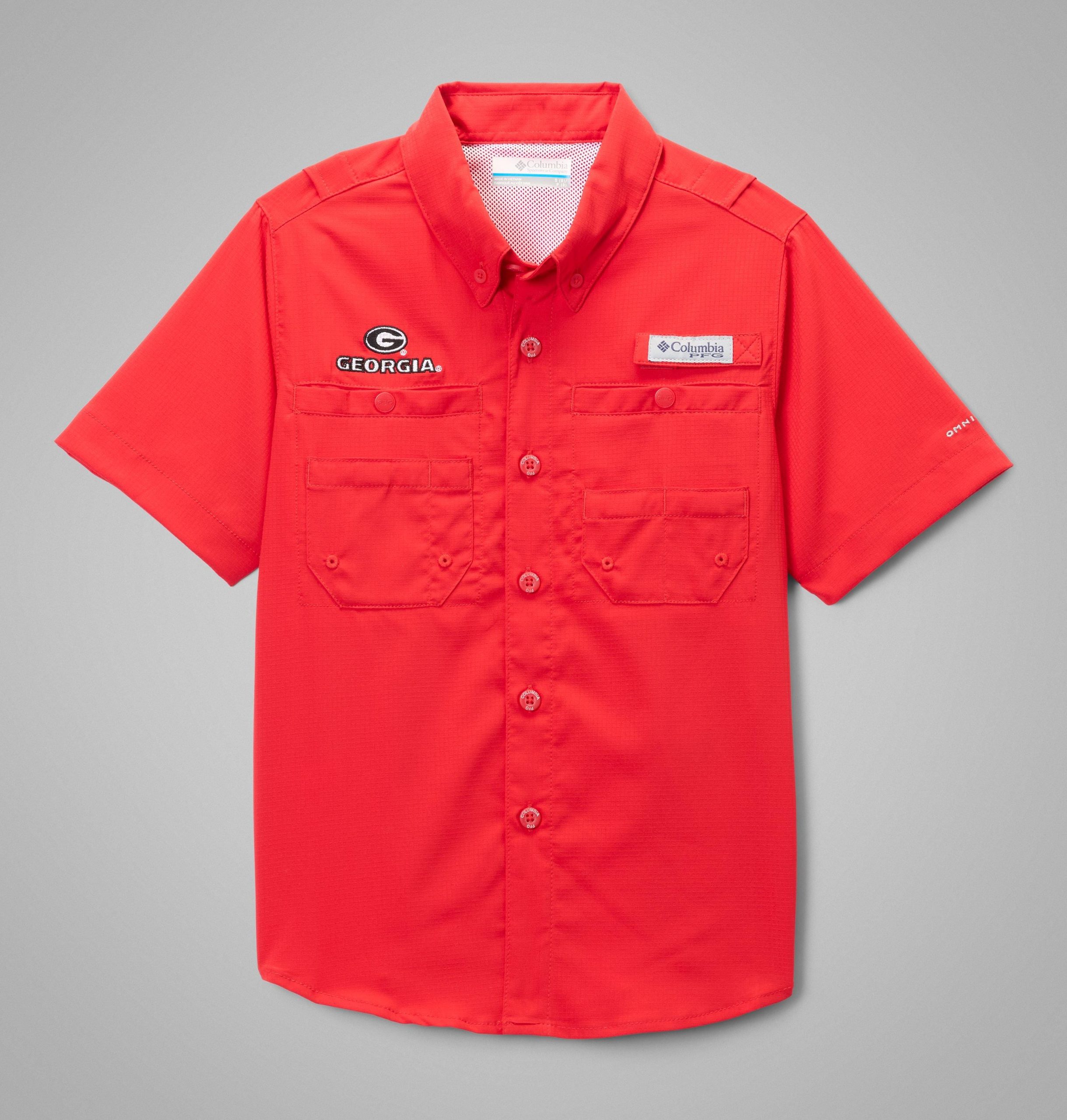 pfg tamiami kurzarmshirt für kinder college-stil – georgia
