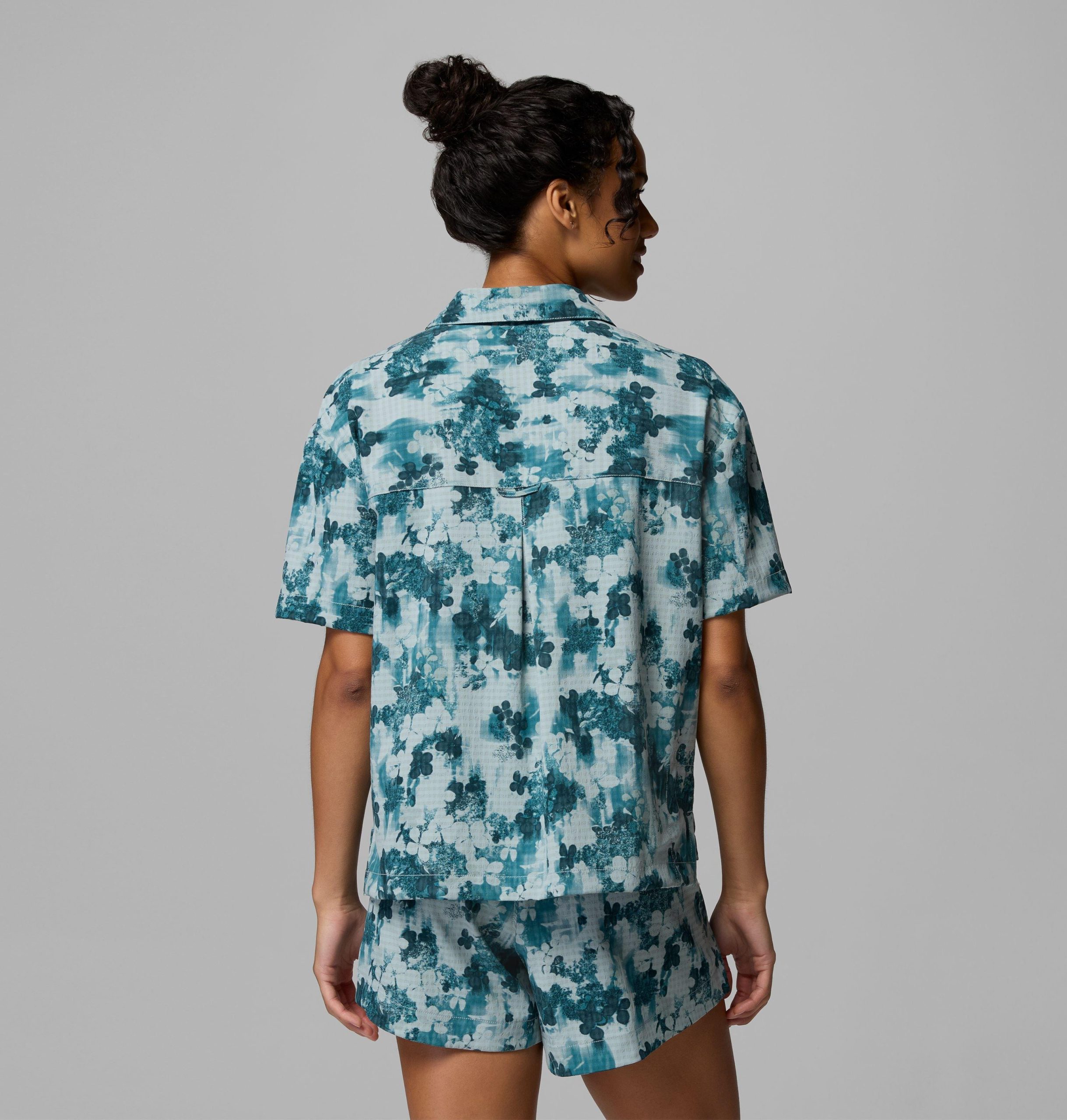 damen kurzarmshirt mit sommerprint