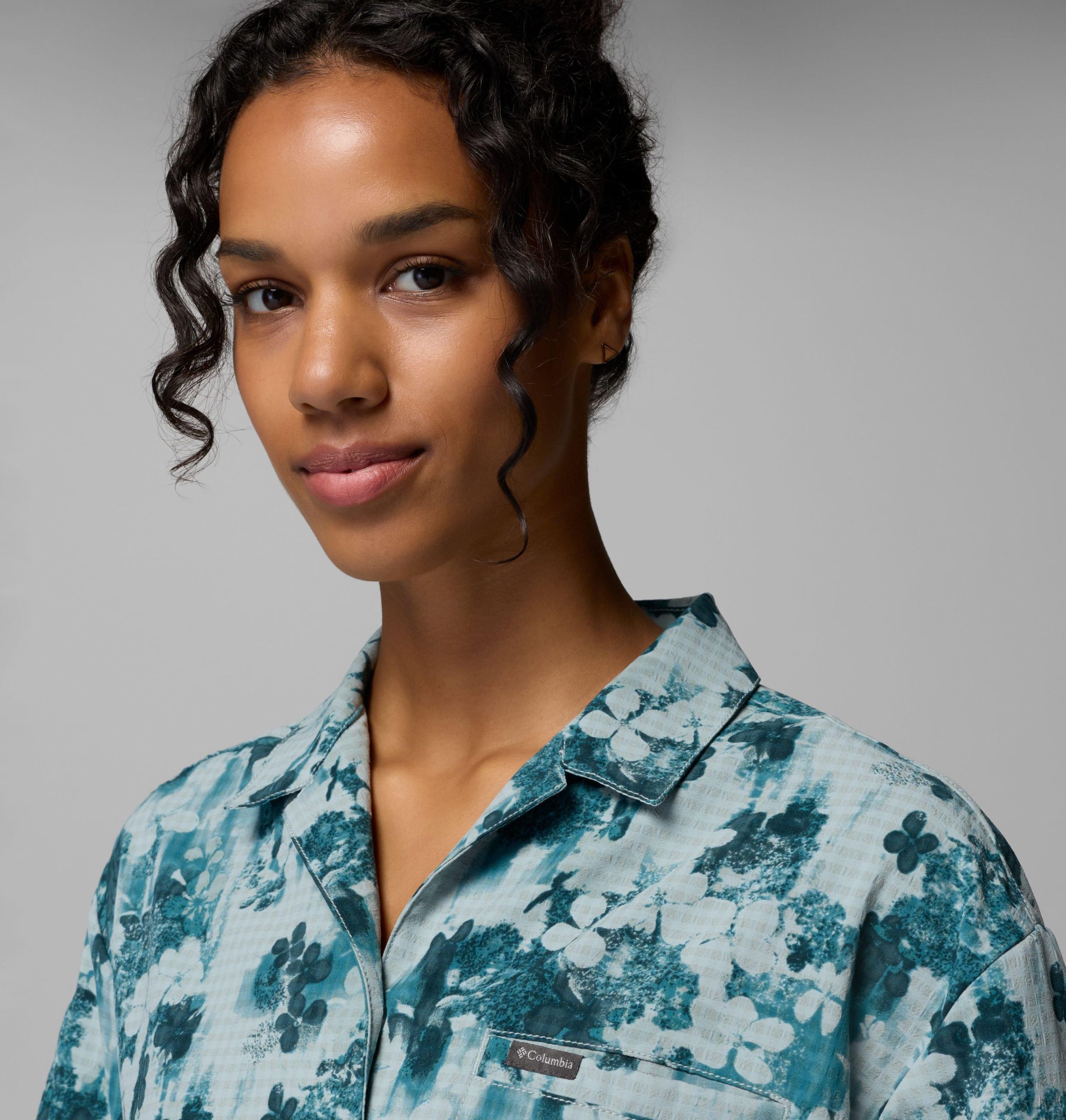 damen kurzarmshirt mit sommerprint