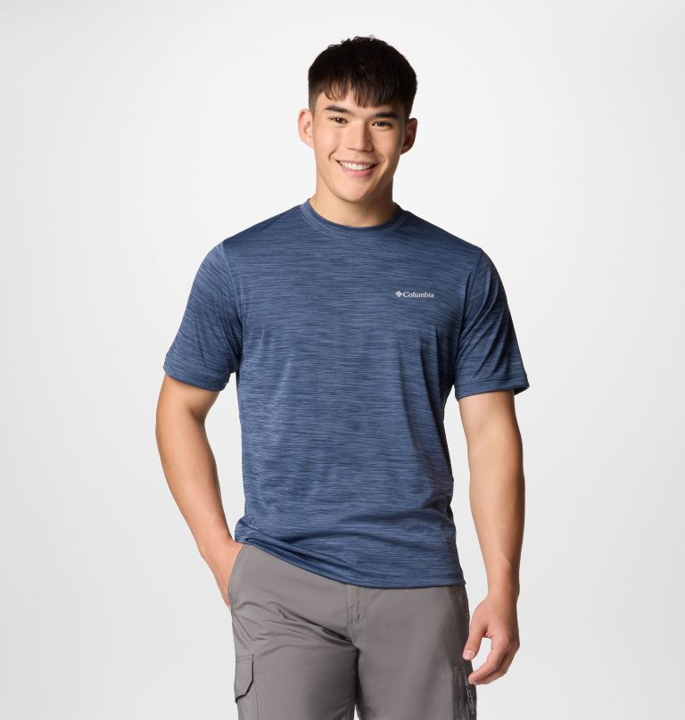herren sage peak strickshirt mit kurzen Ärmeln und rundhalsausschnitt